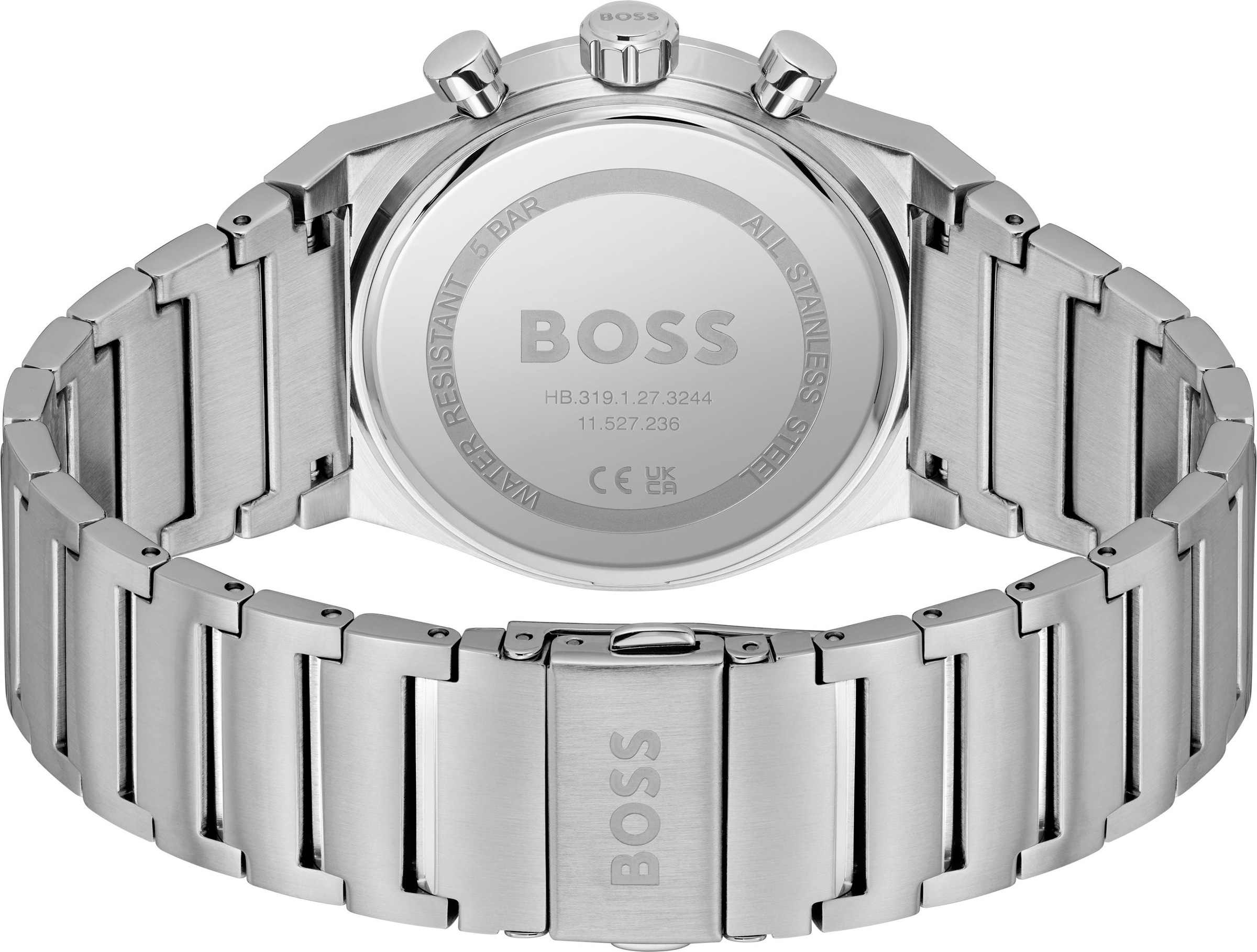BOSS Chronograph »CANDOR CHRONO« Quarzuhr, Armbanduhr, Herrenuhr, Edelstahlarmband, analog, Tag
