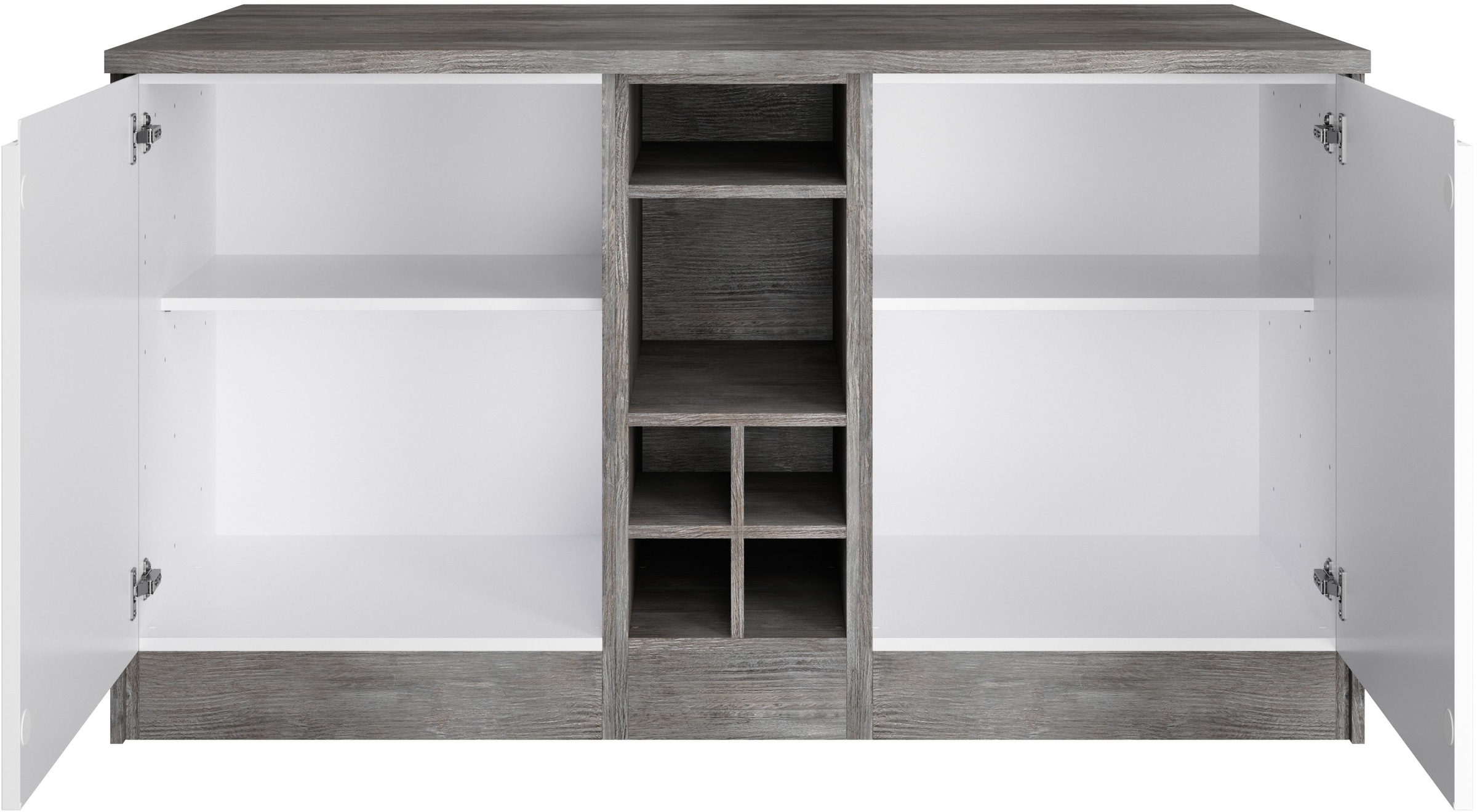 KOCHSTATION Kücheninsel »KS-Virginia«, Breite 153 cm, MDF-Fronten, Flaschenregal