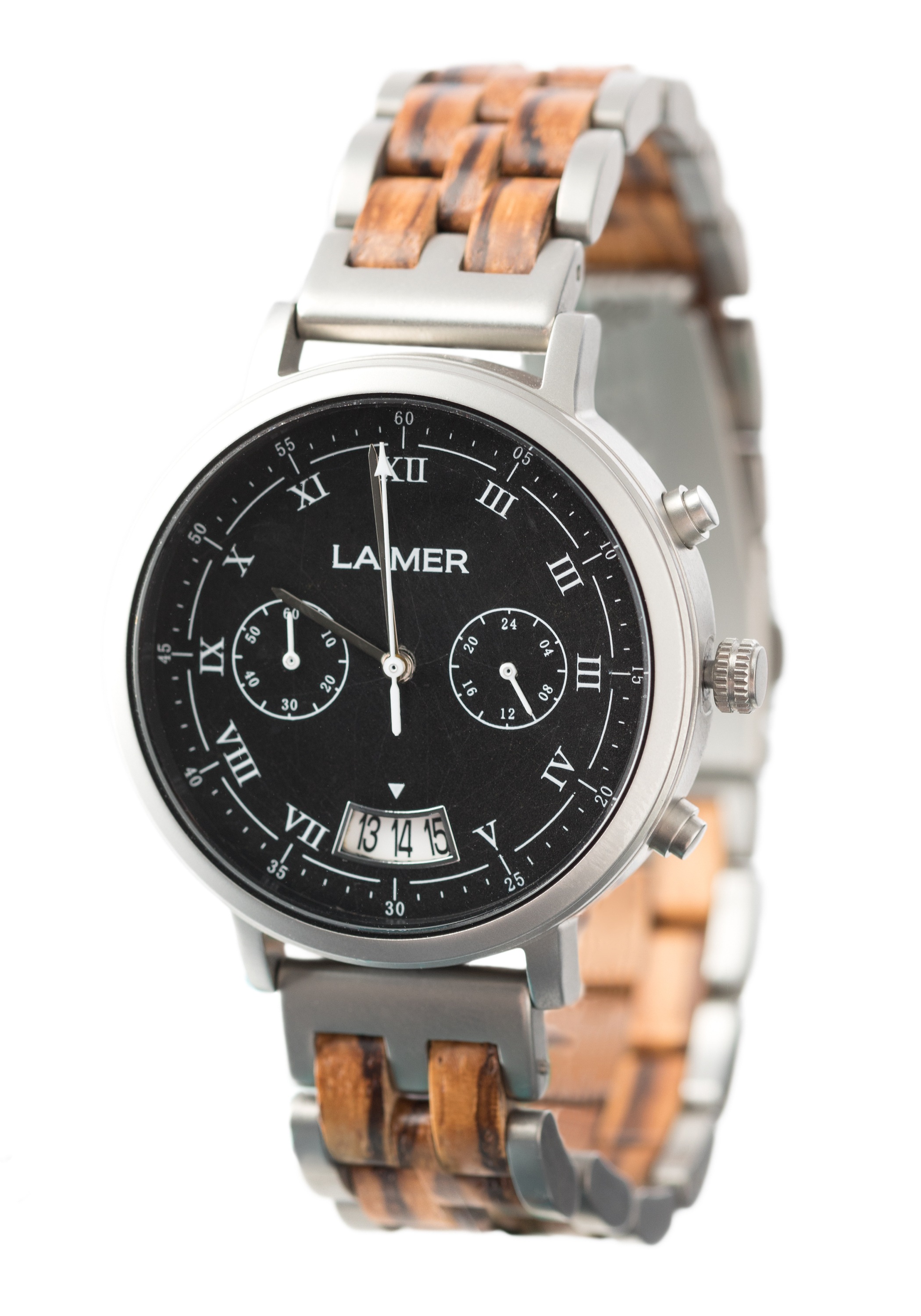 LAiMER Quarzuhr »Holzuhr Leon«