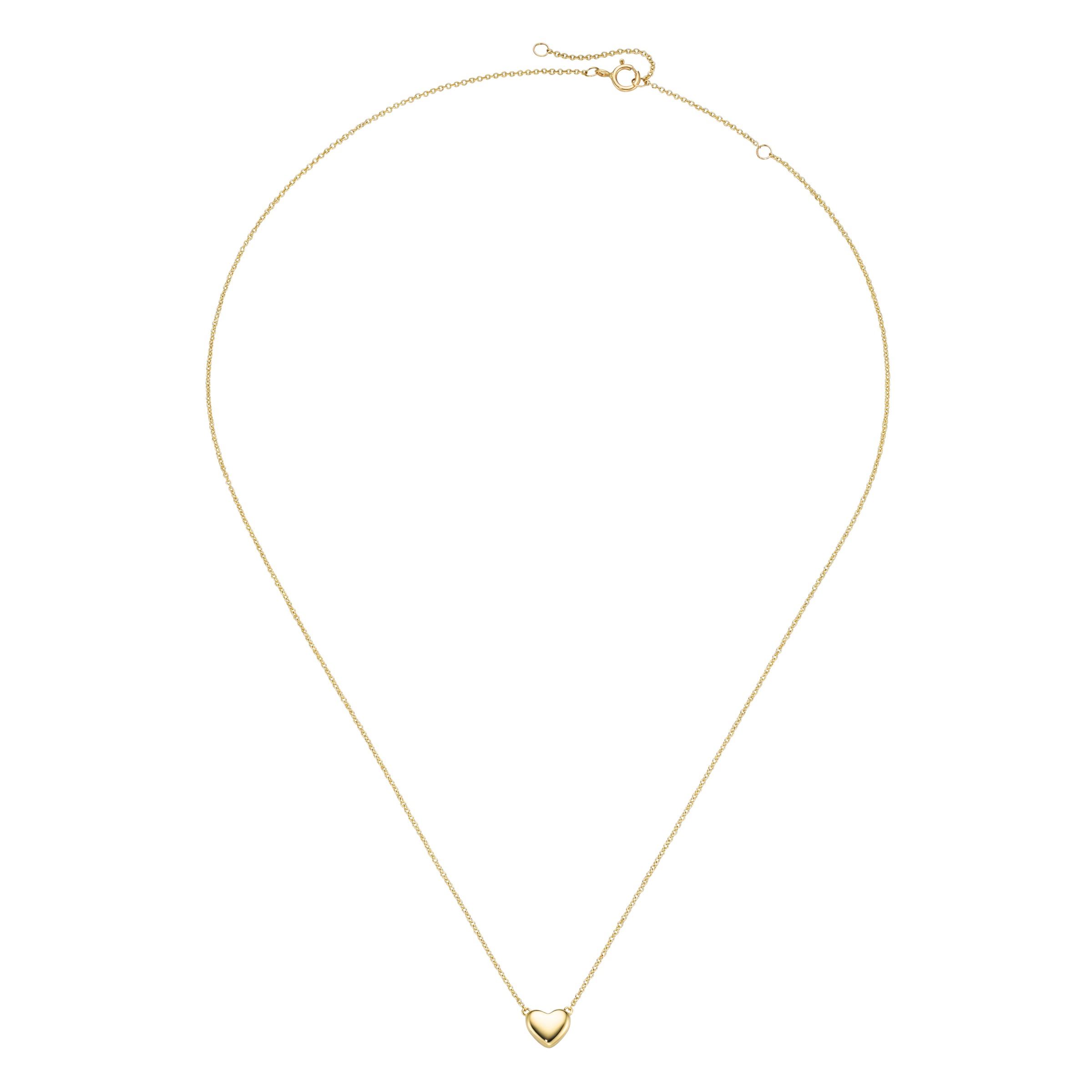 Luigi Merano Goldkette »Collier mit einem kleinen Herz, bombiert, Gold 375«