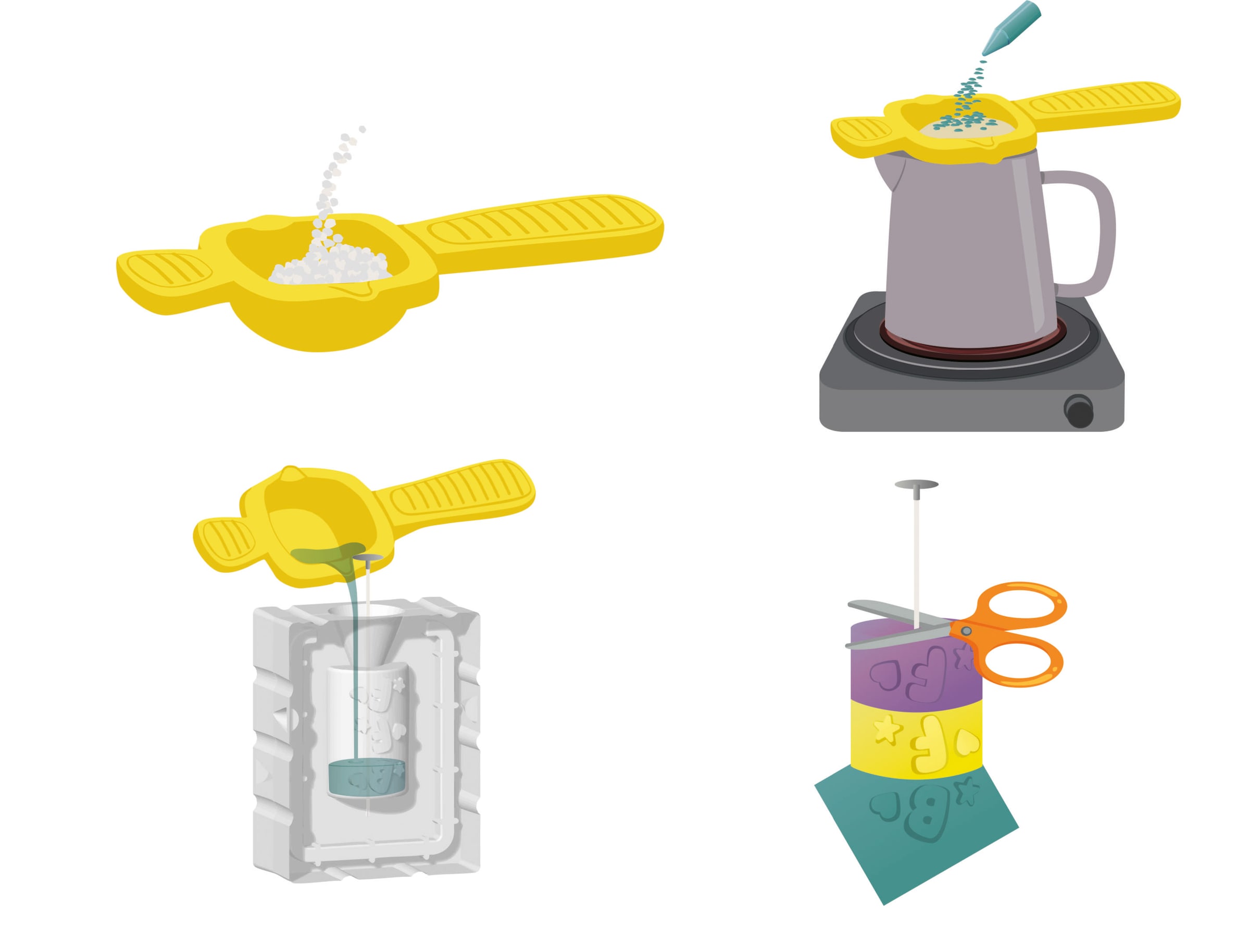 Clementoni® Kreativset »Idea, Deine Kerzen-Kreationen - BFF« Made in Europe