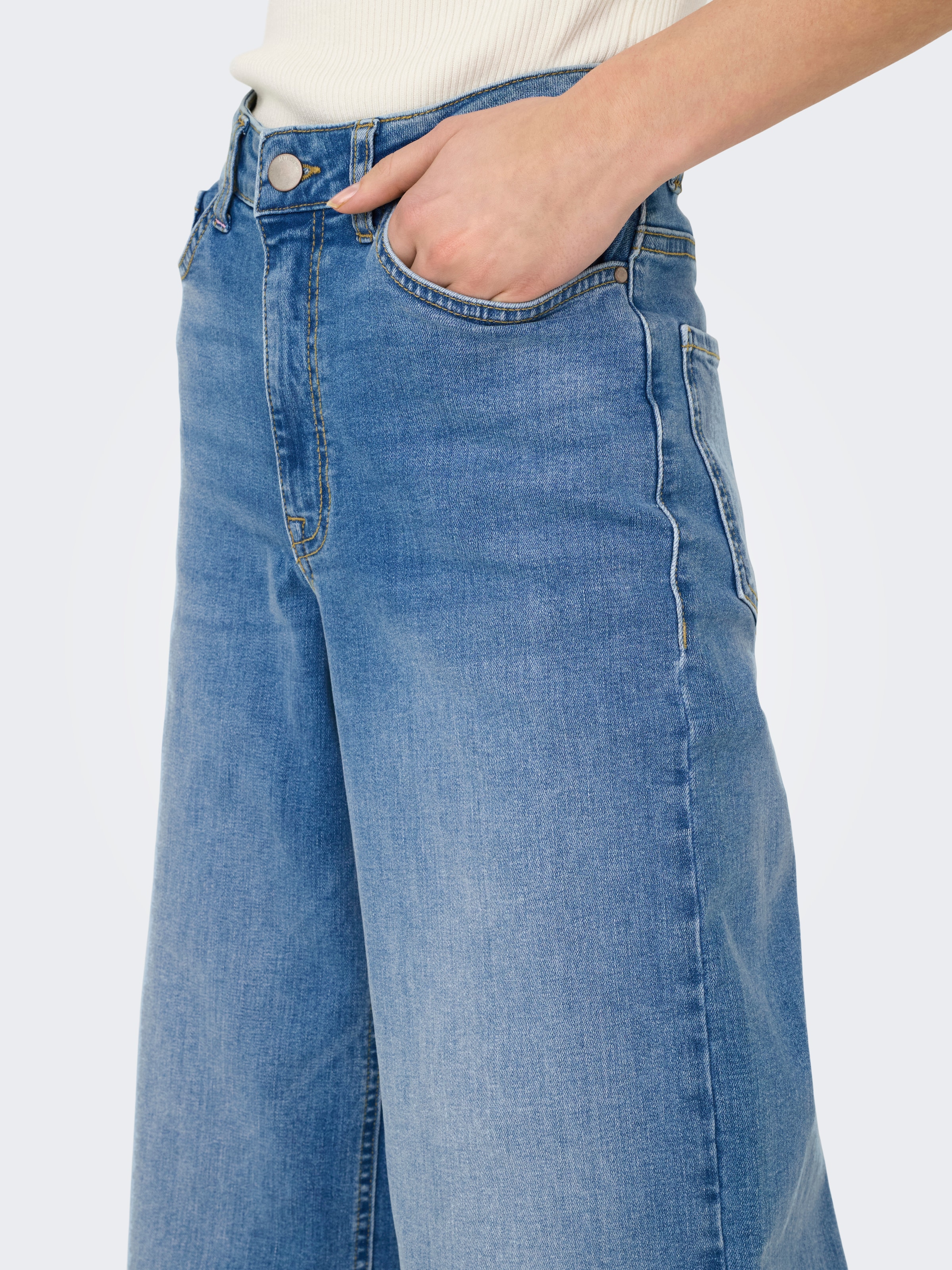 JDY High-waist-Jeans »JDYFELINA-FINA HW WIDE MED BLUE DNM NOOS«