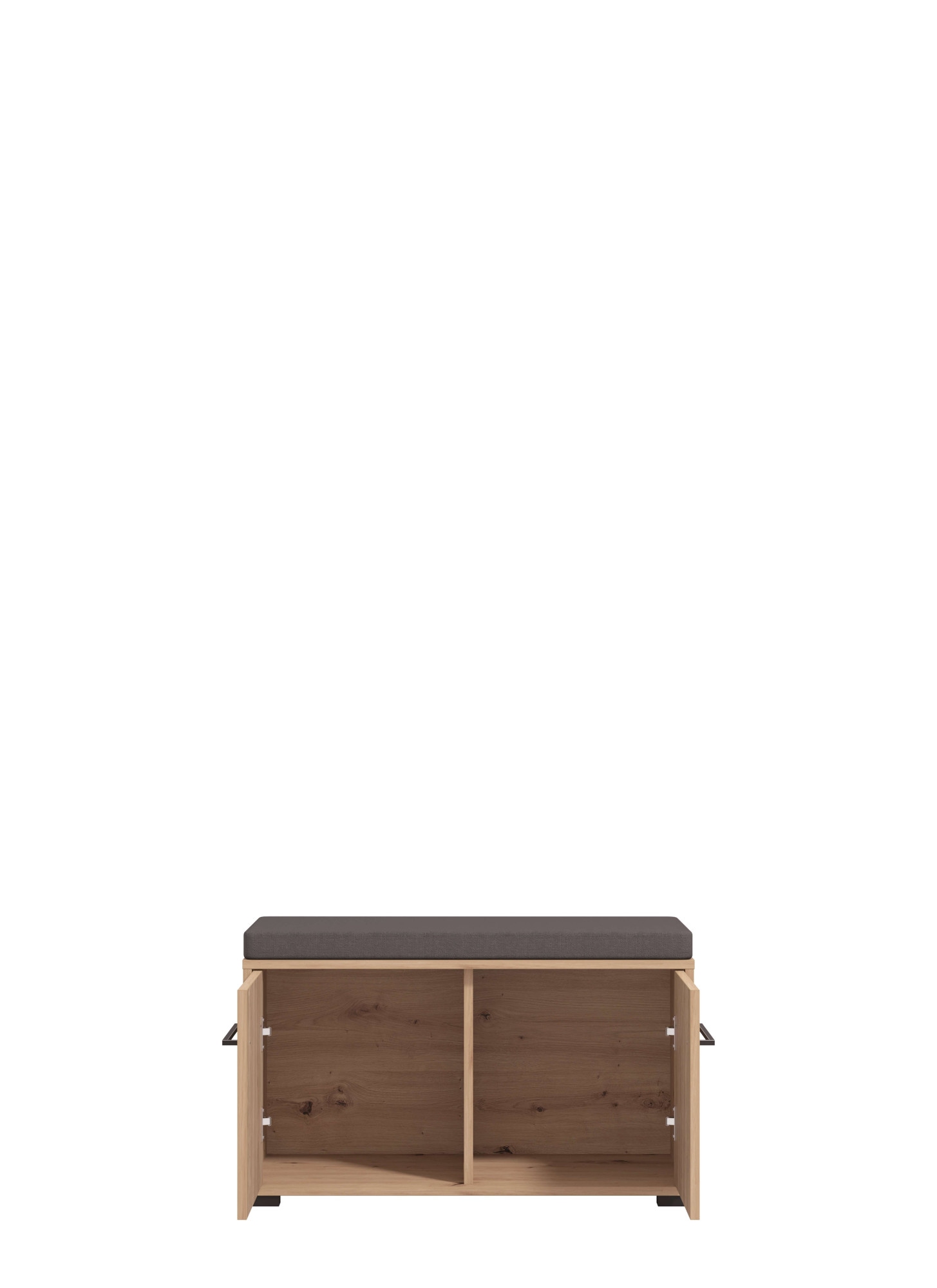 INOSIGN Garderoben-Set »Landes, Flurmöbel, Breite 189 cm, in Artisan Eiche mit Streifen«, (Komplett-Set, 5 St.), (Set, 5-St) inkl. 2 Schränke, Sitzbank, Garderobenpaneel und Spiegel