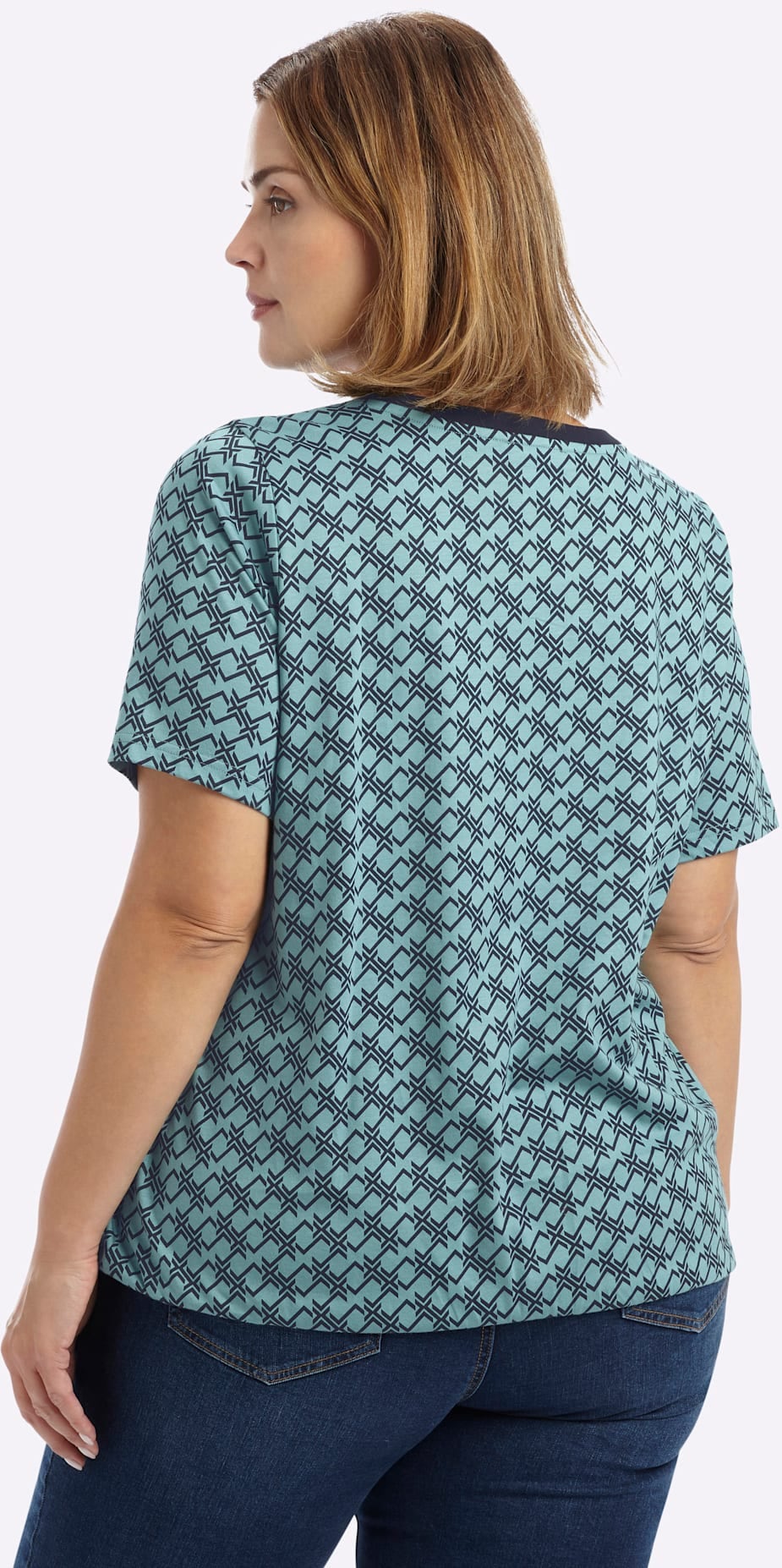 Sheego Rundhalsshirt »Halbarmshirt« 1