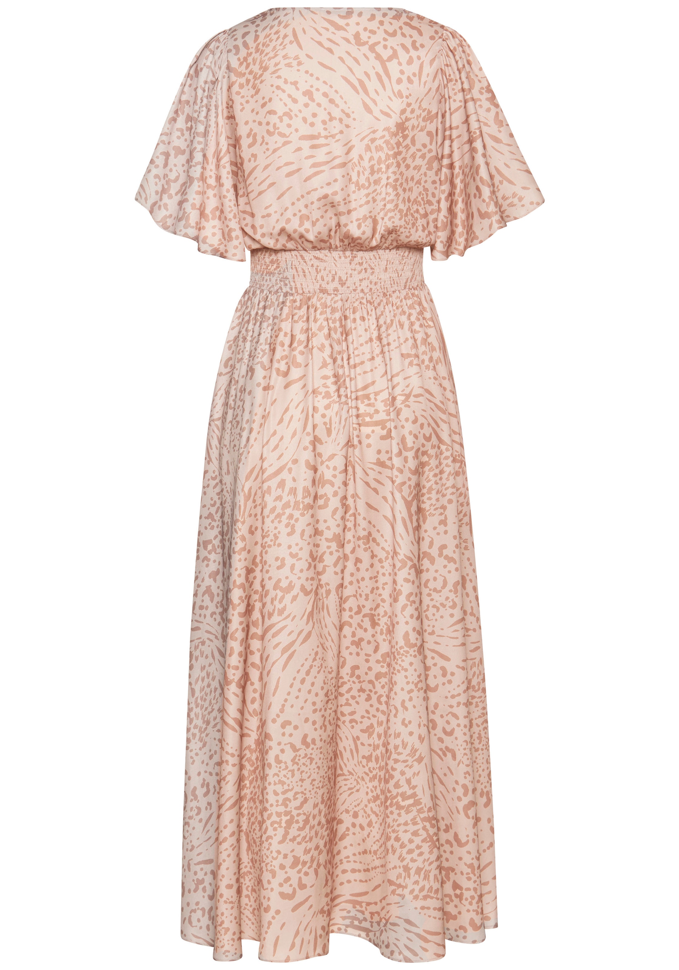 LASCANA Maxikleid, mit Animalprint, luftiges Sommerkleid mit Schlitzen