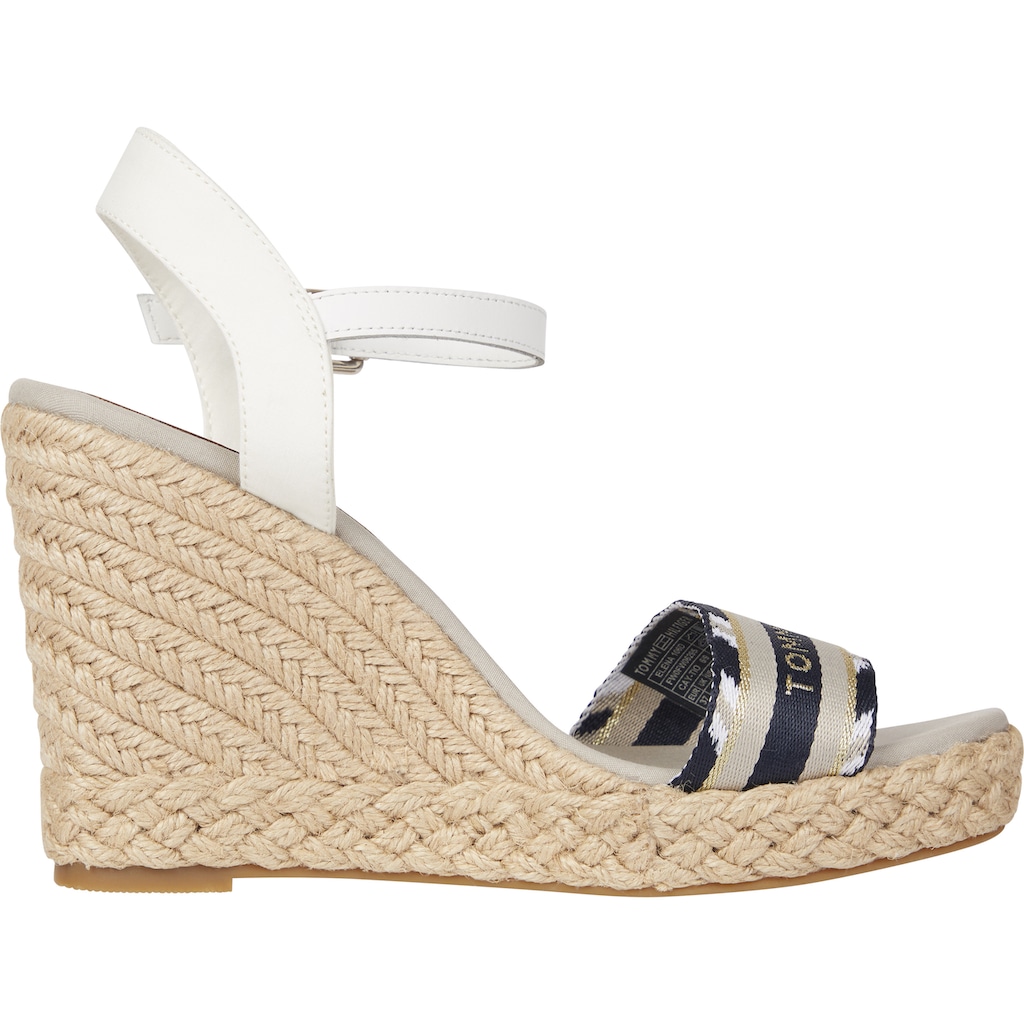 Tommy Hilfiger High-Heel-Sandalette »CORPORATE WEBBING HIGH WEDGE«