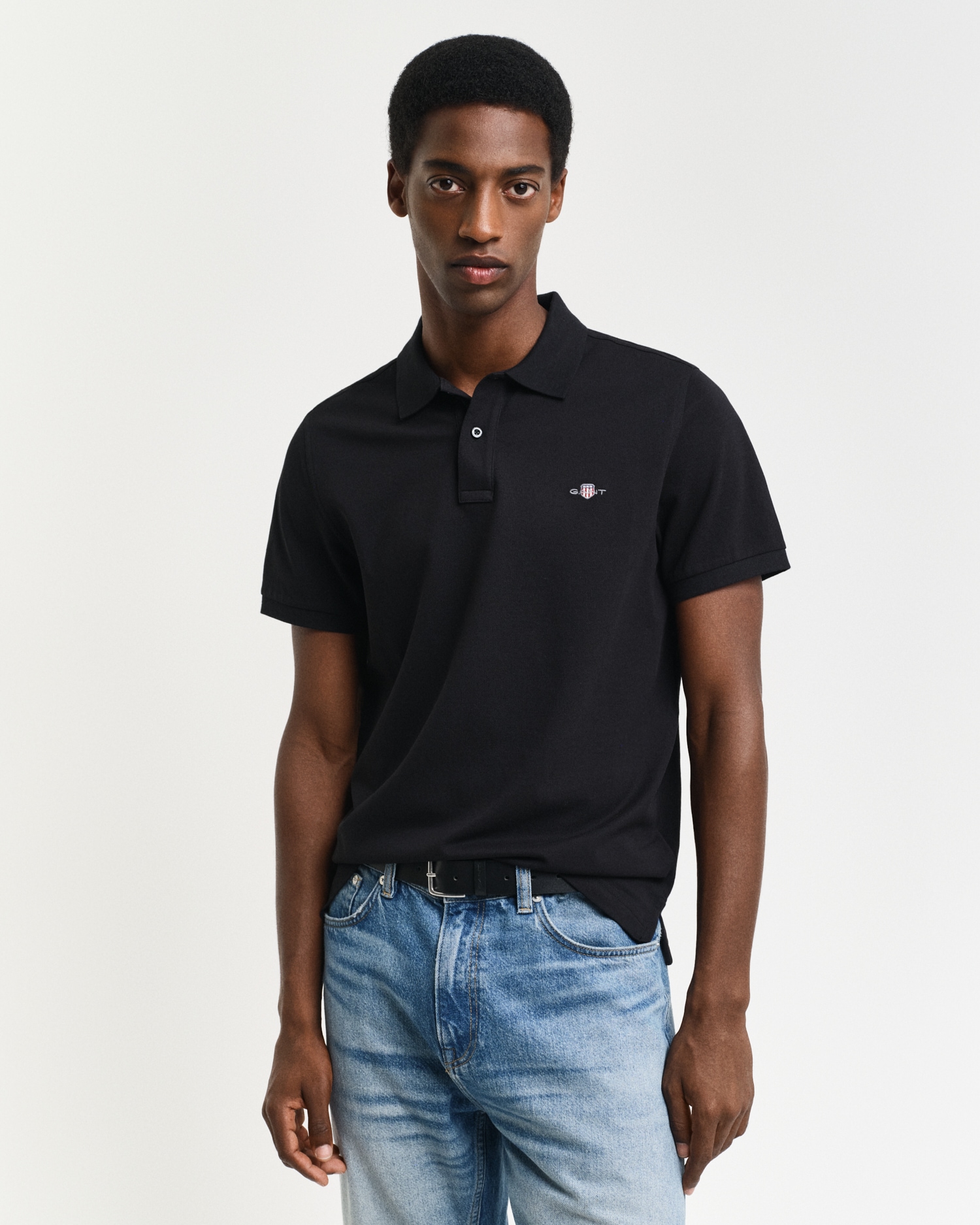 Gant Poloshirt »REG SHIELD SS PIQUE POLO«, mit Logo und Flachstrickkragen 100% Baumwolle Pique