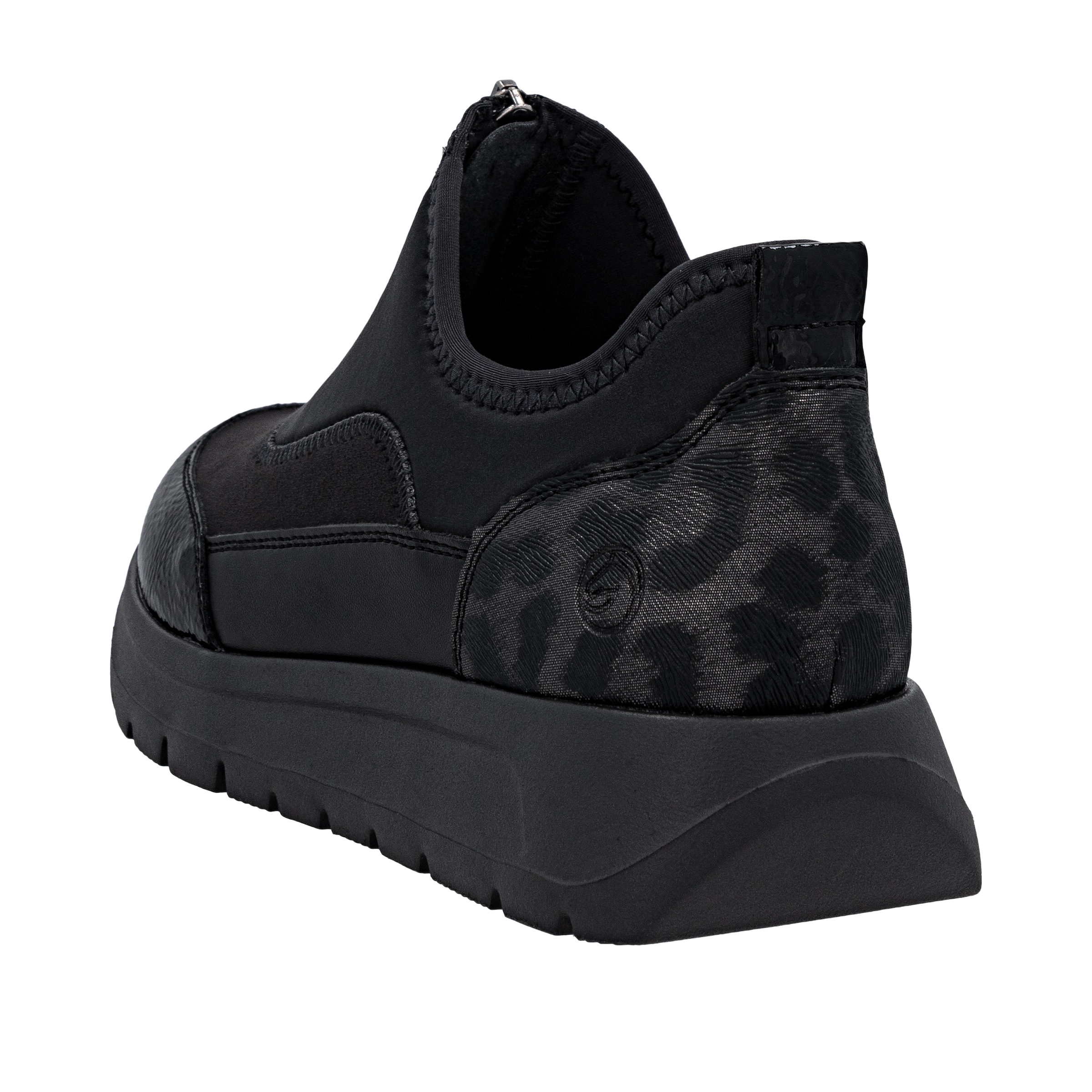 Remonte Plateausneaker, Halbschuh, Casual-Sneaker mit Lackdetails
