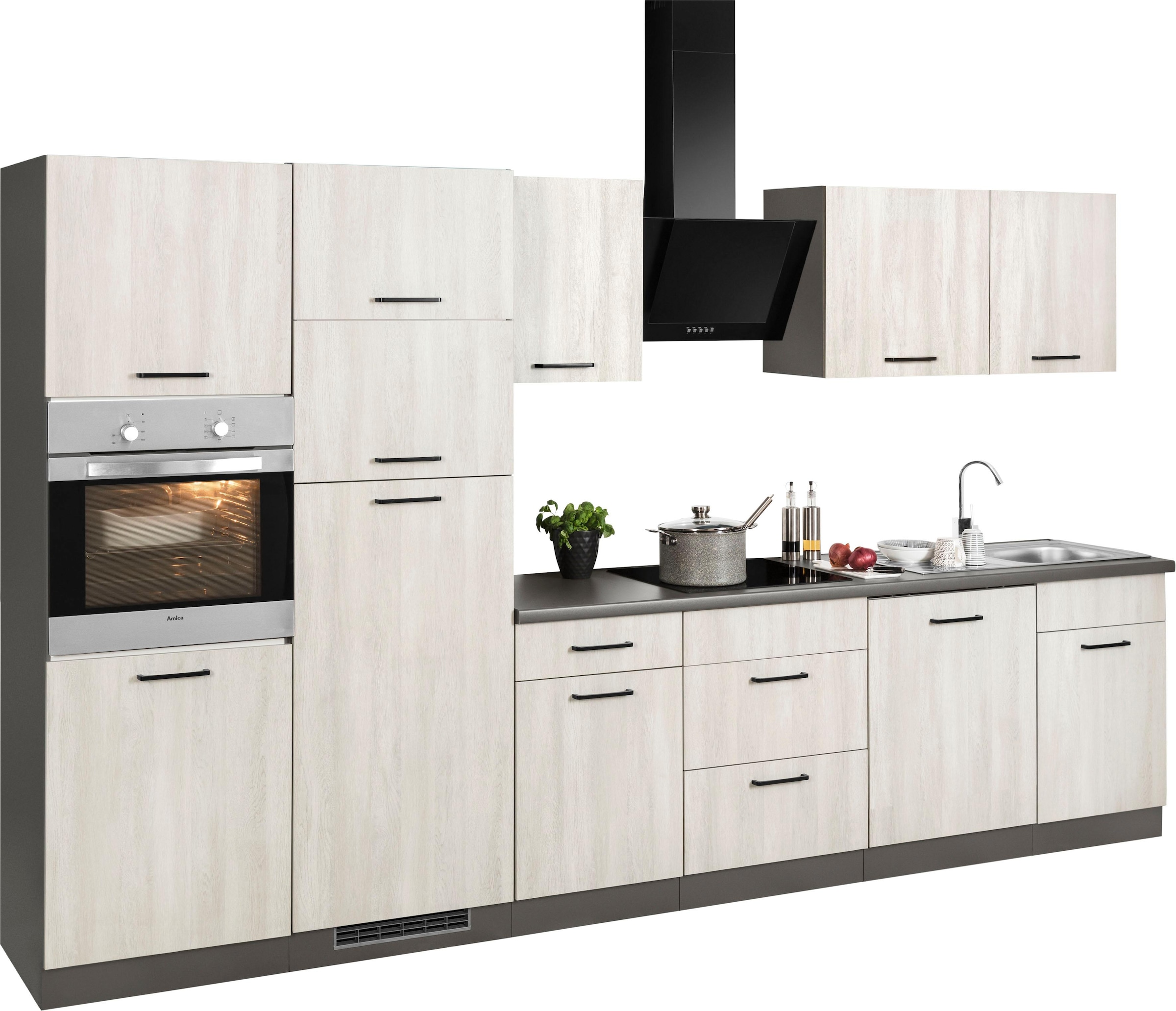 wiho Küchen Küchenzeile »Esbo«, mit E-Geräten, Breite 340 cm bestellen  online bei OTTO