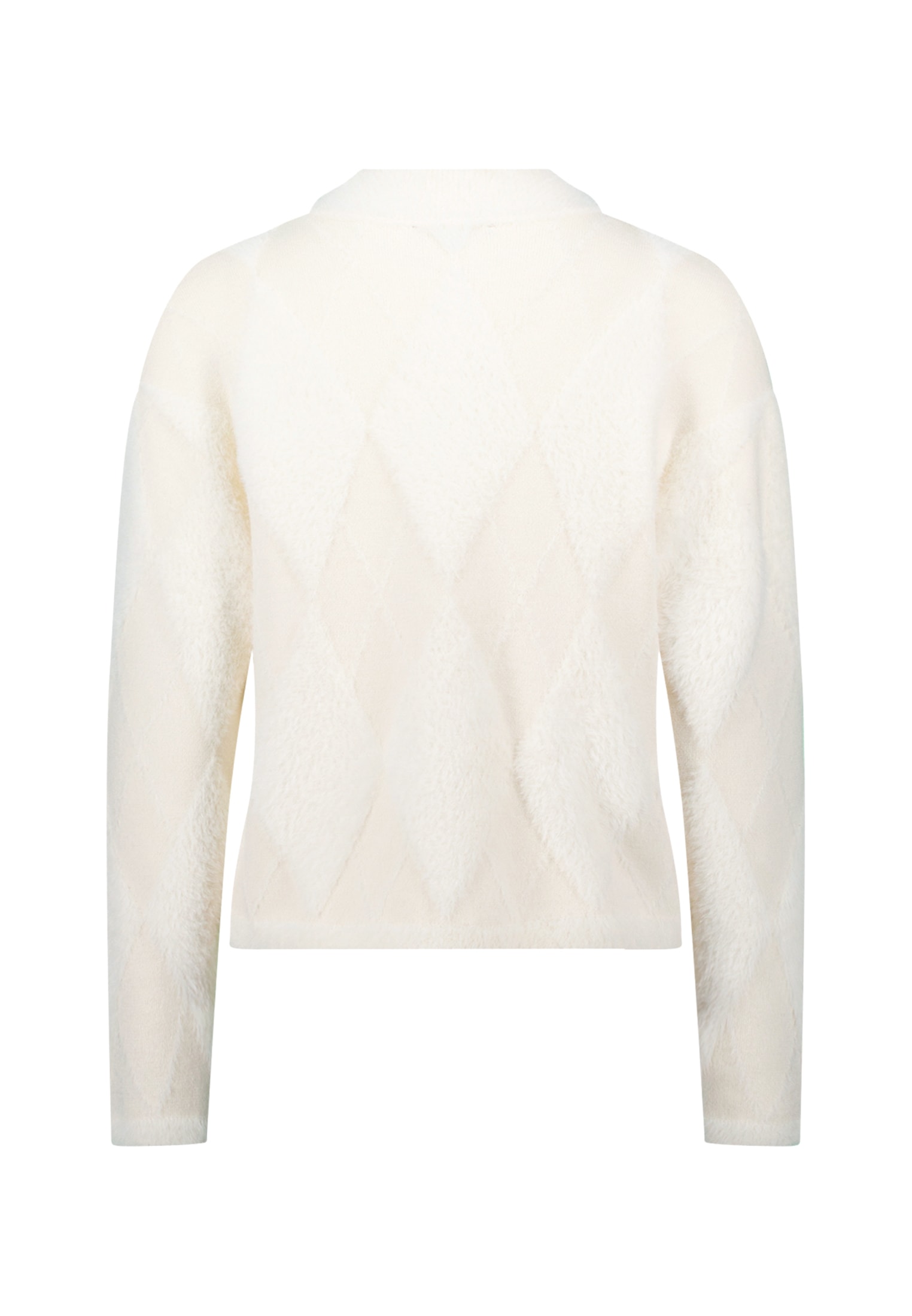 Zero Rundhalspullover »Pullover mit Karomuster«