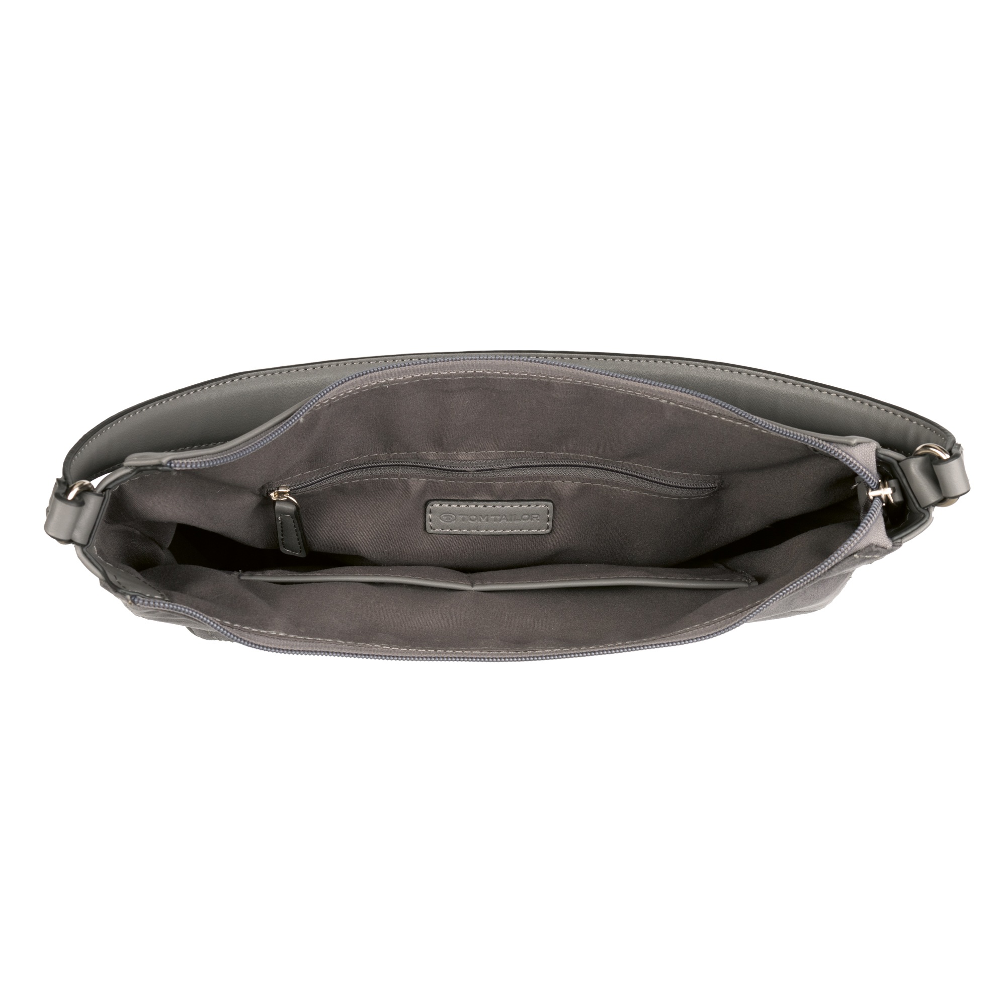 TOM TAILOR Hobo »Lorella«, aus weichem Suede-Imitat mit fein genarbtem Lederimitat besetzt