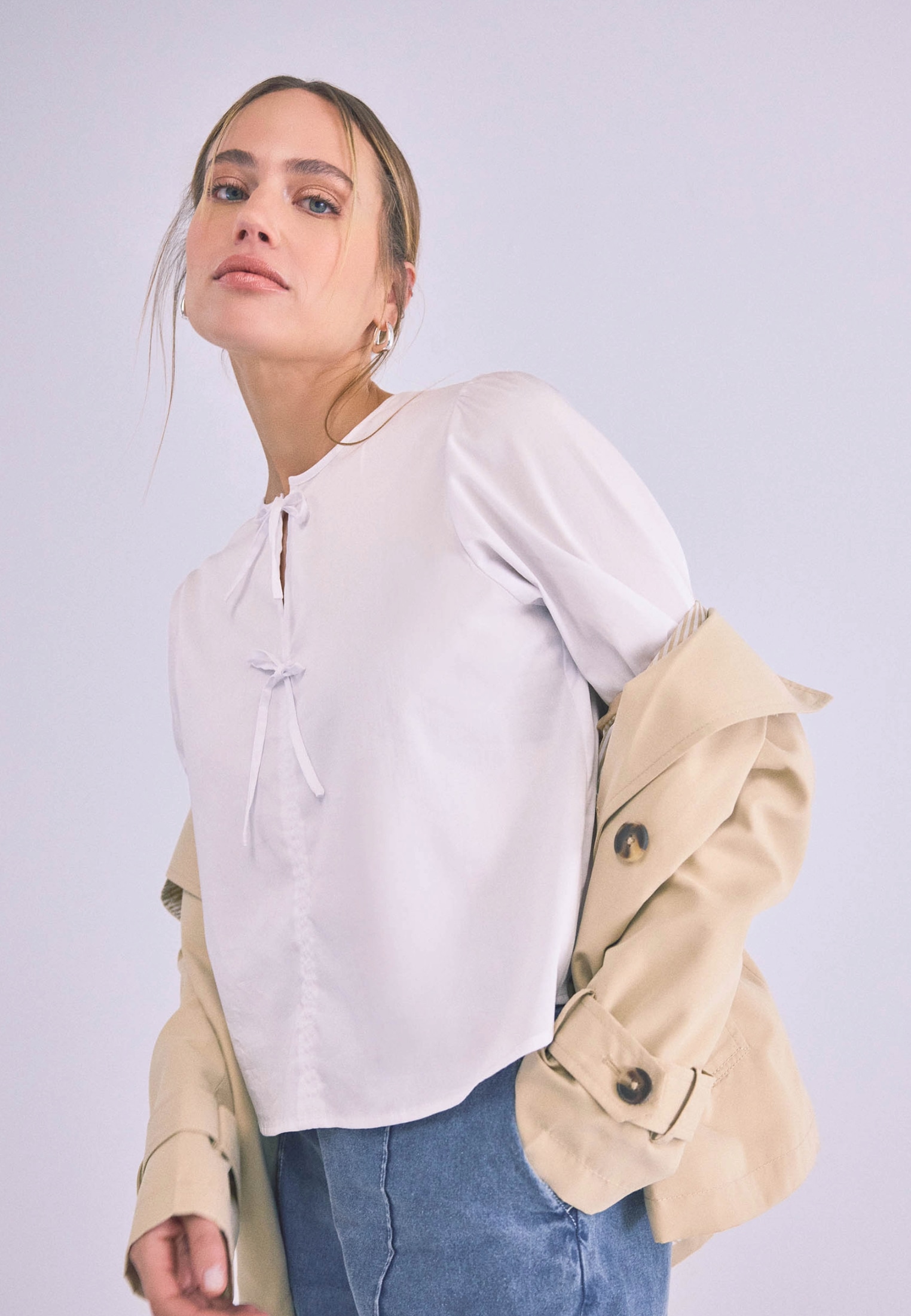 Zero Klassische Bluse »Bluse mit Schleifen«