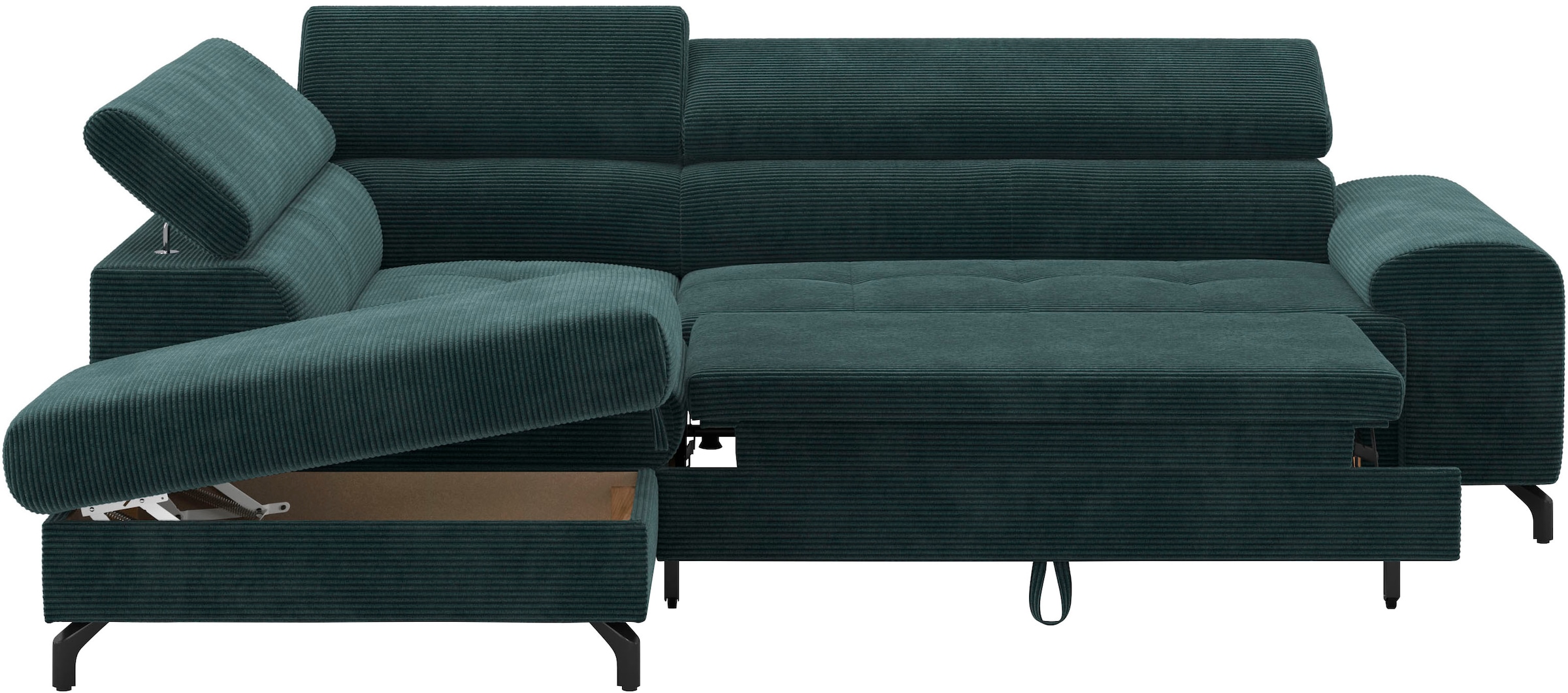 COTTA Ecksofa »Aura L-Form«, mit Schlaffunktion, Bettkasten und Kopfteilverstellung