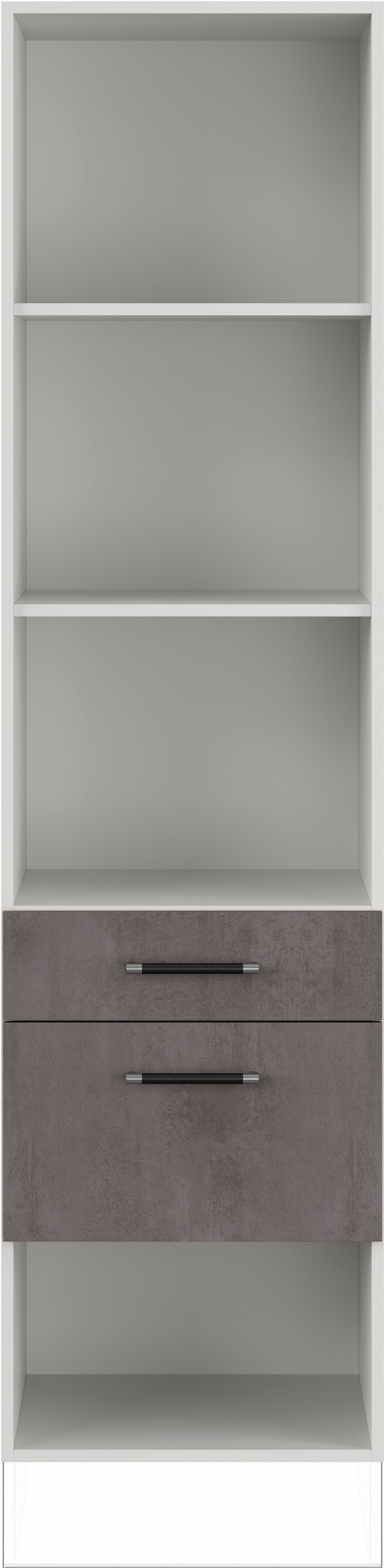 IMPULS KÜCHEN Seitenschrank »"Prag", Breite/Höhe: 50/190,7 cm, mit Soft-Close«, vormontiert, mit Schubkasten, mit Auszug, mit verstellbaren Fachböden