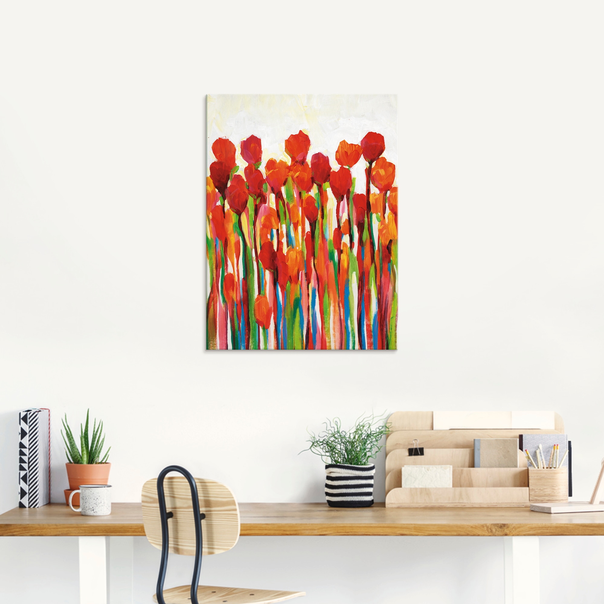 Artland Glasbild »Strotzen mit Farben II«, Blumenwiese, (1 St.), in verschiedenen Größen