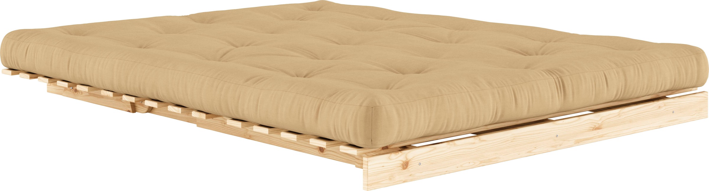 Karup Design Schlafsofa »Roots 160 Schlafsofa, Gästebett, Sofa mit Futonmatratze«, (2 St.), Inkl. Futonmatratze, Liegefläche 160x200 cm, FSC® zertifizierte Kiefer