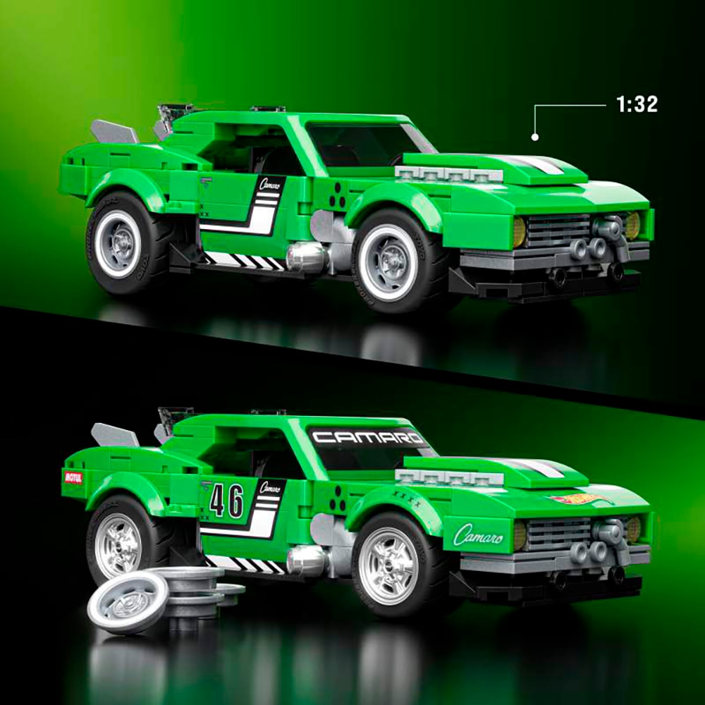 Mattel® Modellbausatz »Mattel Brick Shop Hot Wheels, SPEED SERIES CAMARO«, (289 St.), 1:32