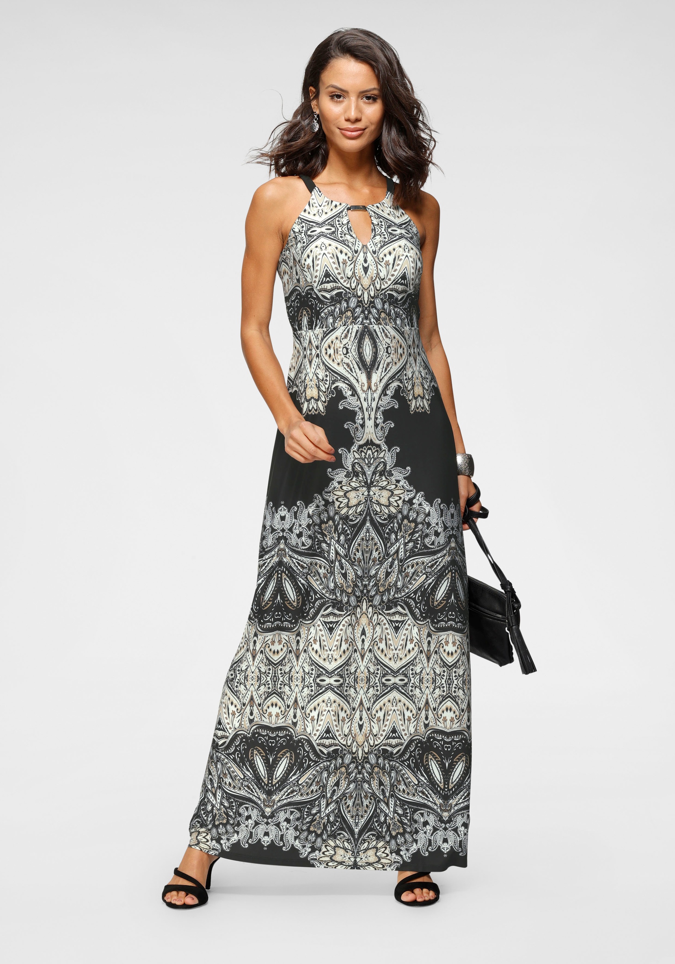 Melrose Maxikleid, mit Schmuckdetail - NEUE KOLLEKTION