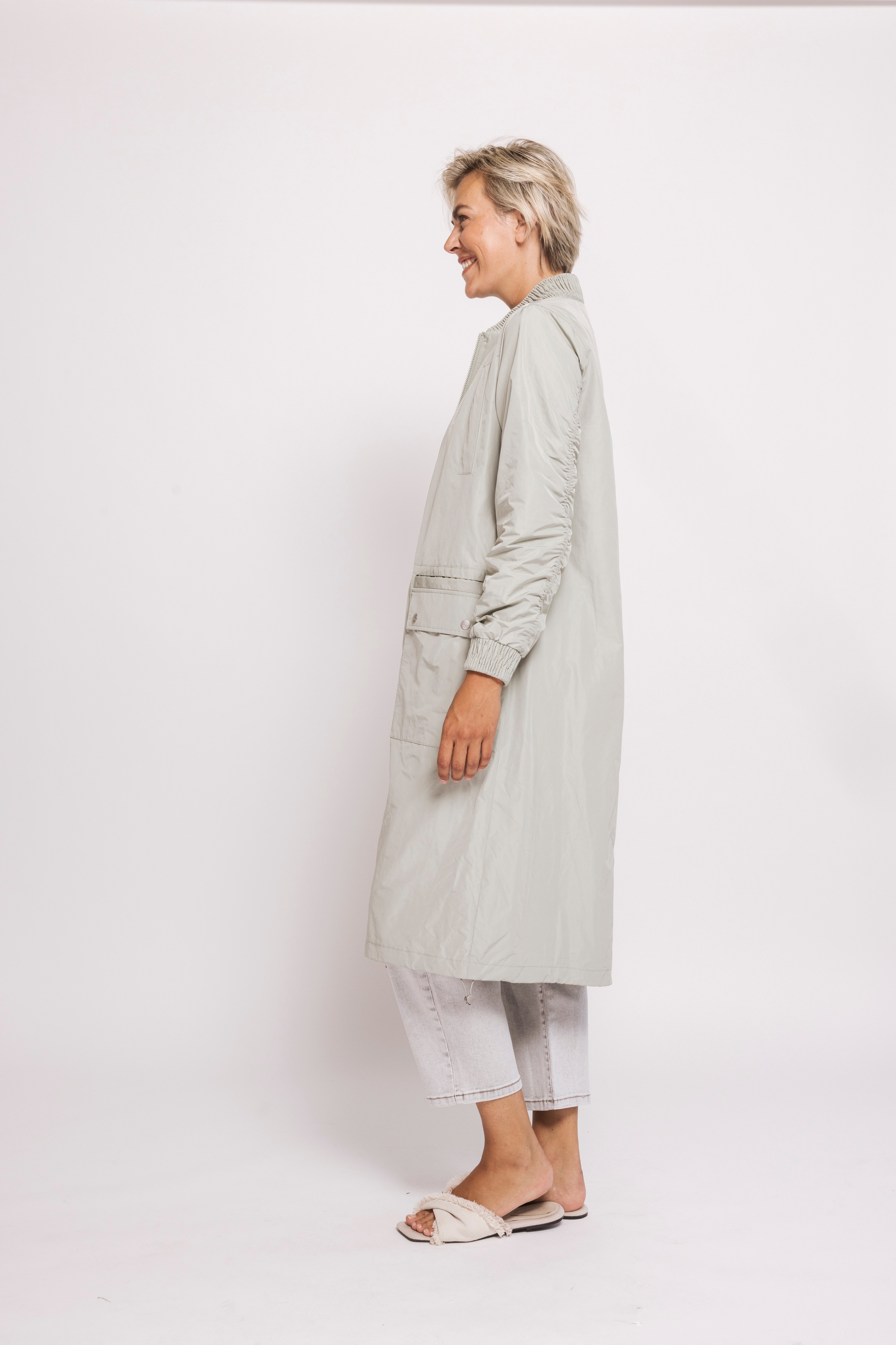 Zhrill Langmantel »ZHPANTA Mantel Bomberstyle« im Blouson-Look und mit Reißverschluss