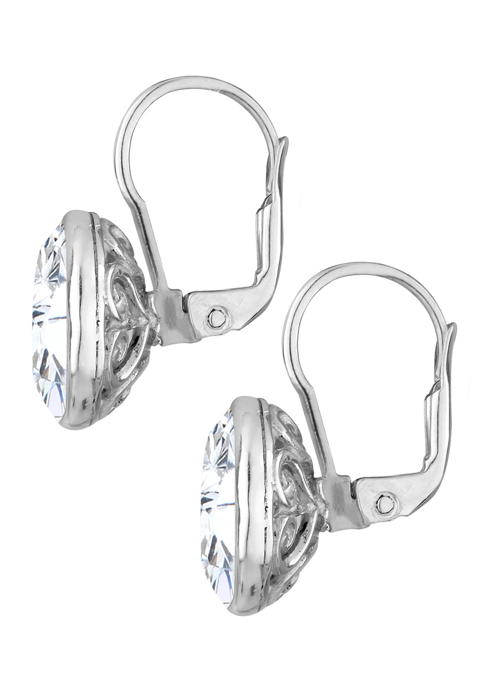 Elli Paar Ohrhänger »Ohrringe Ohrhänger Zirkonia Rund Glamour 925 Sterling Silber«