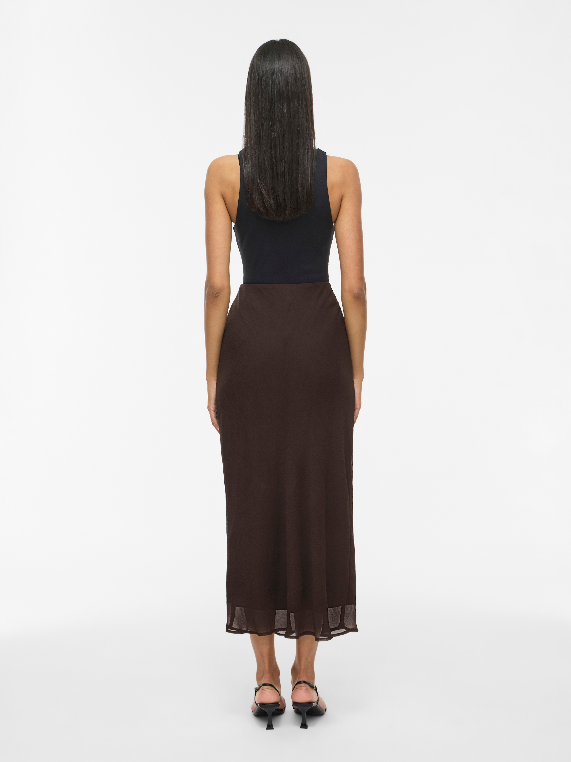 Vila Maxirock »VIFALIA HW ANKLE SKIRT - NOOS« aus Polyester, hohe Leibhöhe, pflegeleicht