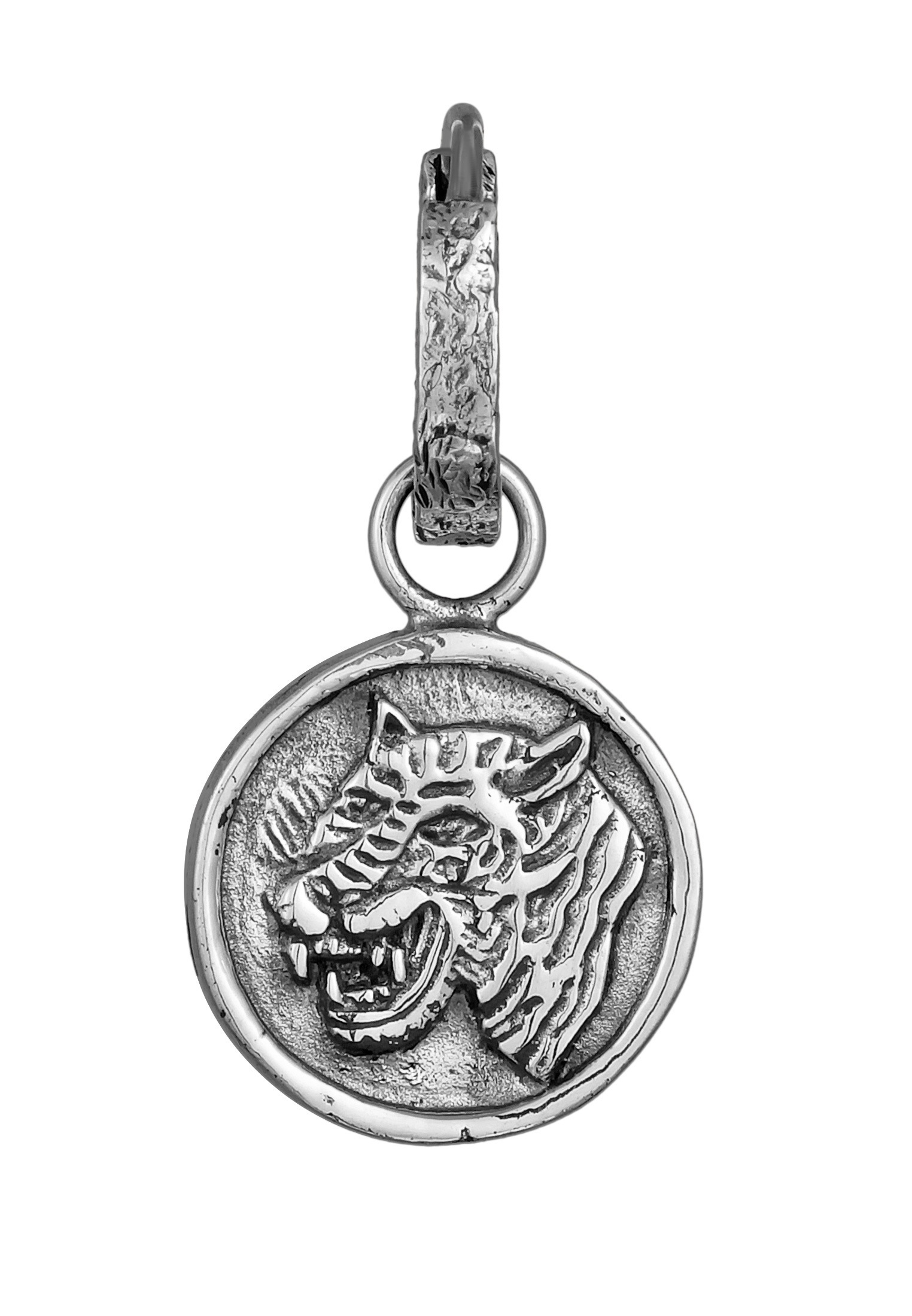 HAZE & GLORY Paar Creolen »Ohrringe Single Creole Tiger 925 Silber«
