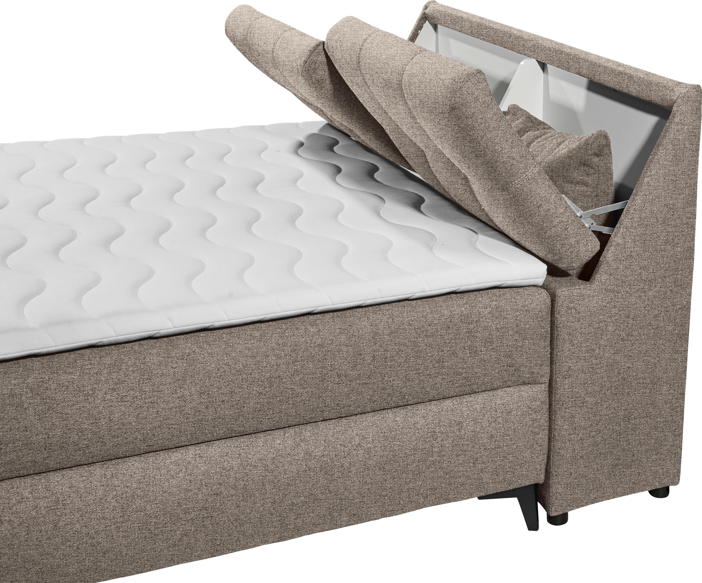 ED EXCITING DESIGN Boxbett »Atlantis« mit Bettkasten und Stauraum im Kopfteil
