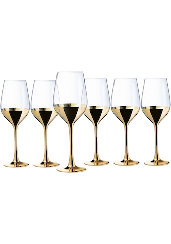 Leonique Weinglas »Trinkglas Donella«, (Set, 6 tlg.), Gläser Set, mit Golddekor, 6-teilig kaufen