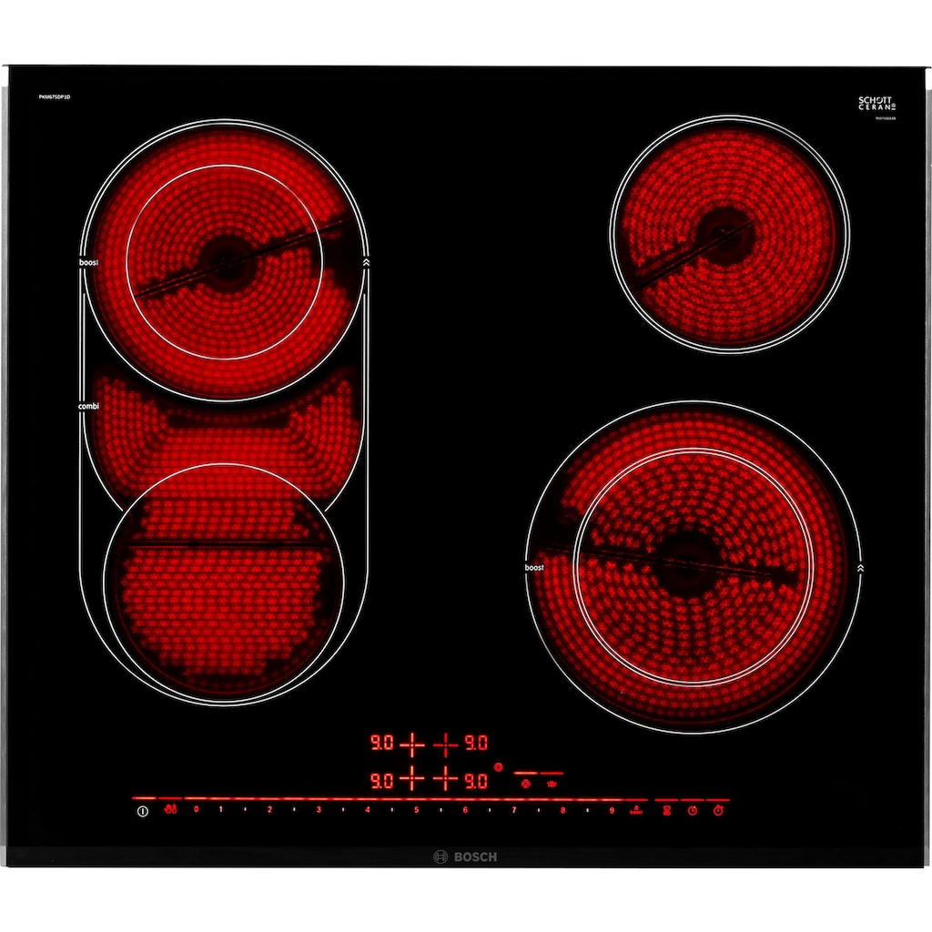 BOSCH Elektro-Kochfeld von SCHOTT CERAN®, PKM675DP1D