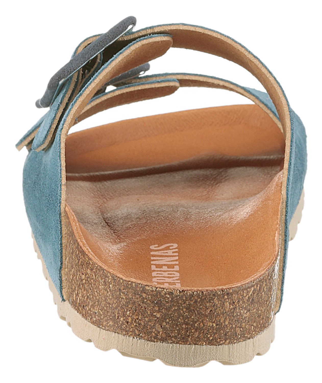 VERBENAS Pantolette »Randell Velour«, Sommerschuh, Schlappen, Hausschuh, Urlaubschuh mit Softfußbett