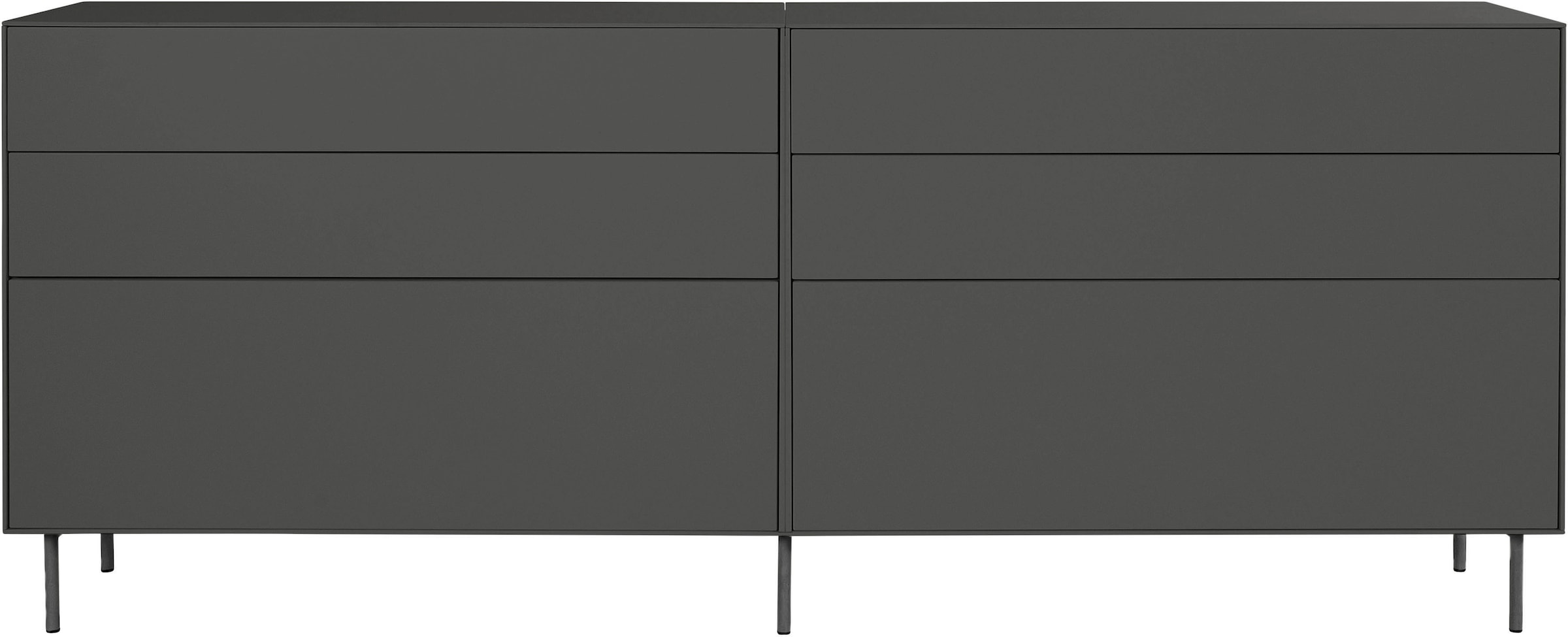 LeGer Home by Lena Gercke Sideboard »Essentials«, (2 St.), Breite: 224cm, MDF lackiert, Push-to-open-Funktion