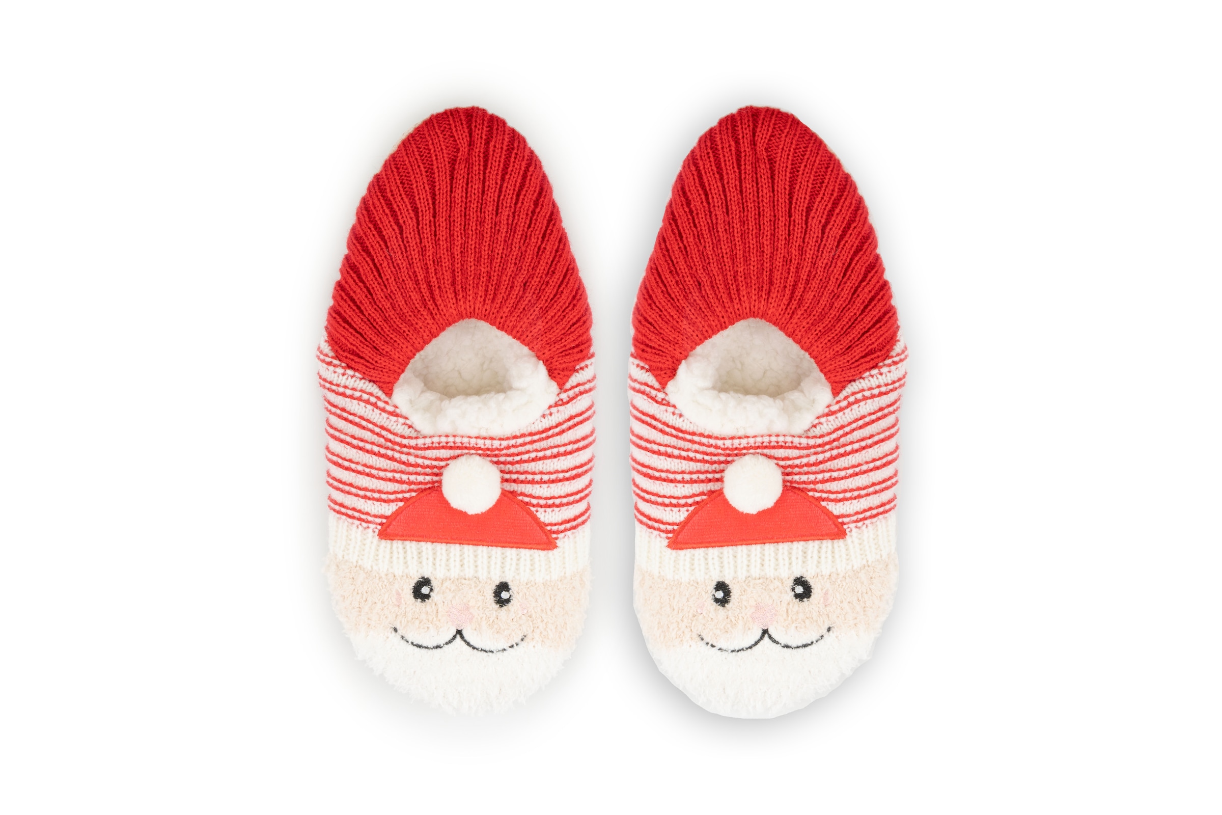 Capelli New York Hausschuh  rutschsicher, Weihnachtsmann-Applikation, warm gefüttert