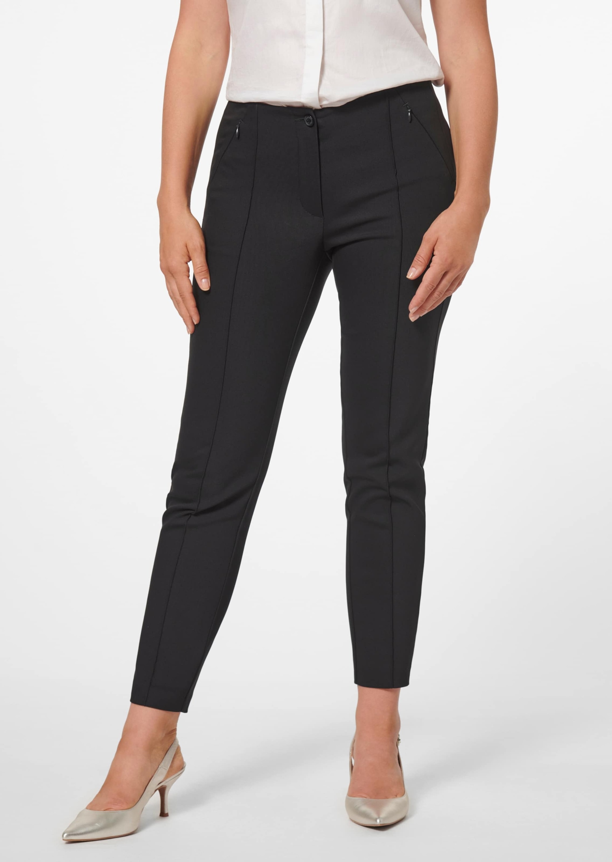MADELEINE Stoffhose »Hose Schlanke Stretch-Hose mit Biesen«