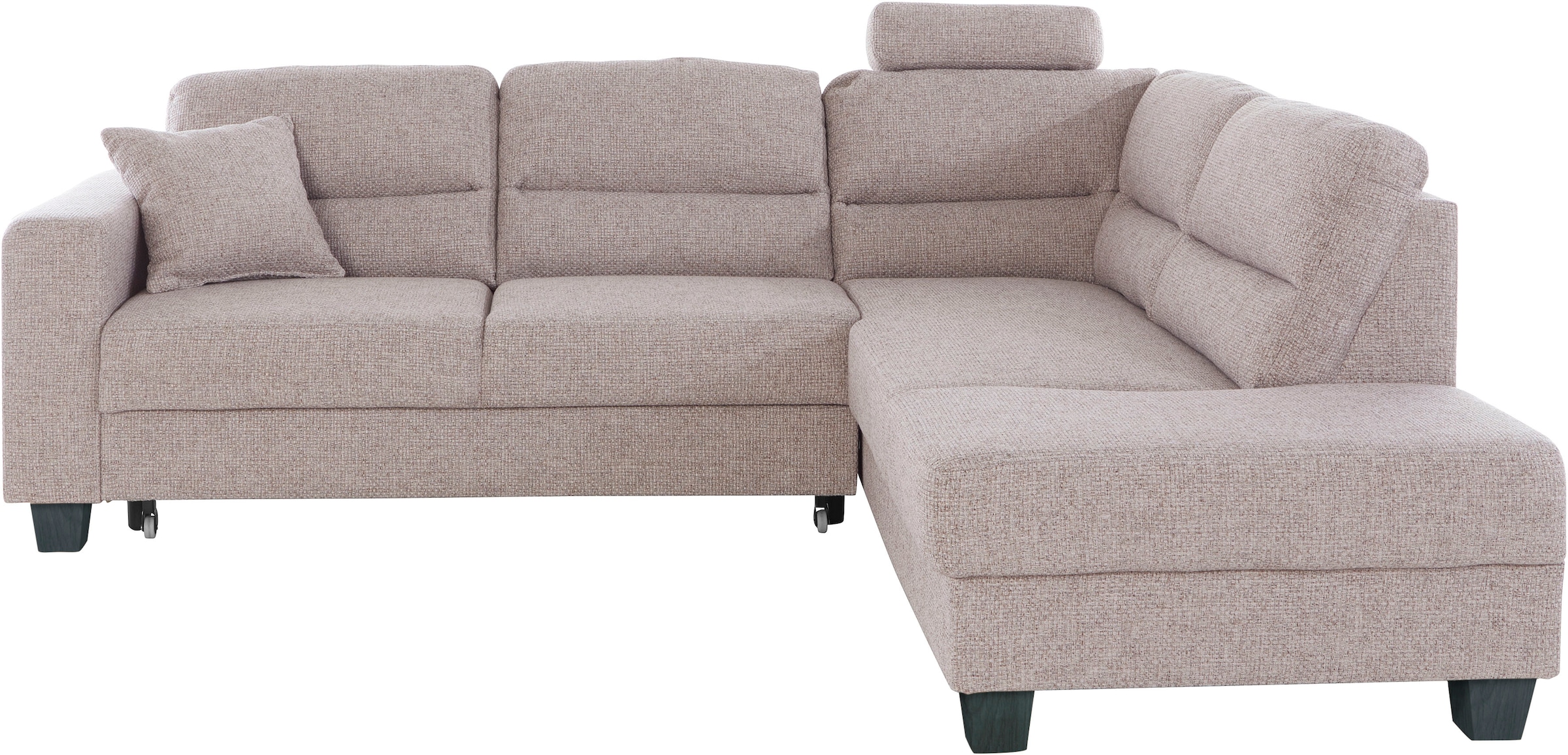TRENDMANUFAKTUR Ecksofa »Chamber, zeitlos & elegant, bequem, L-Form«, inklusive einer Kopfstütze, wahlweise mit Schlaffunktion