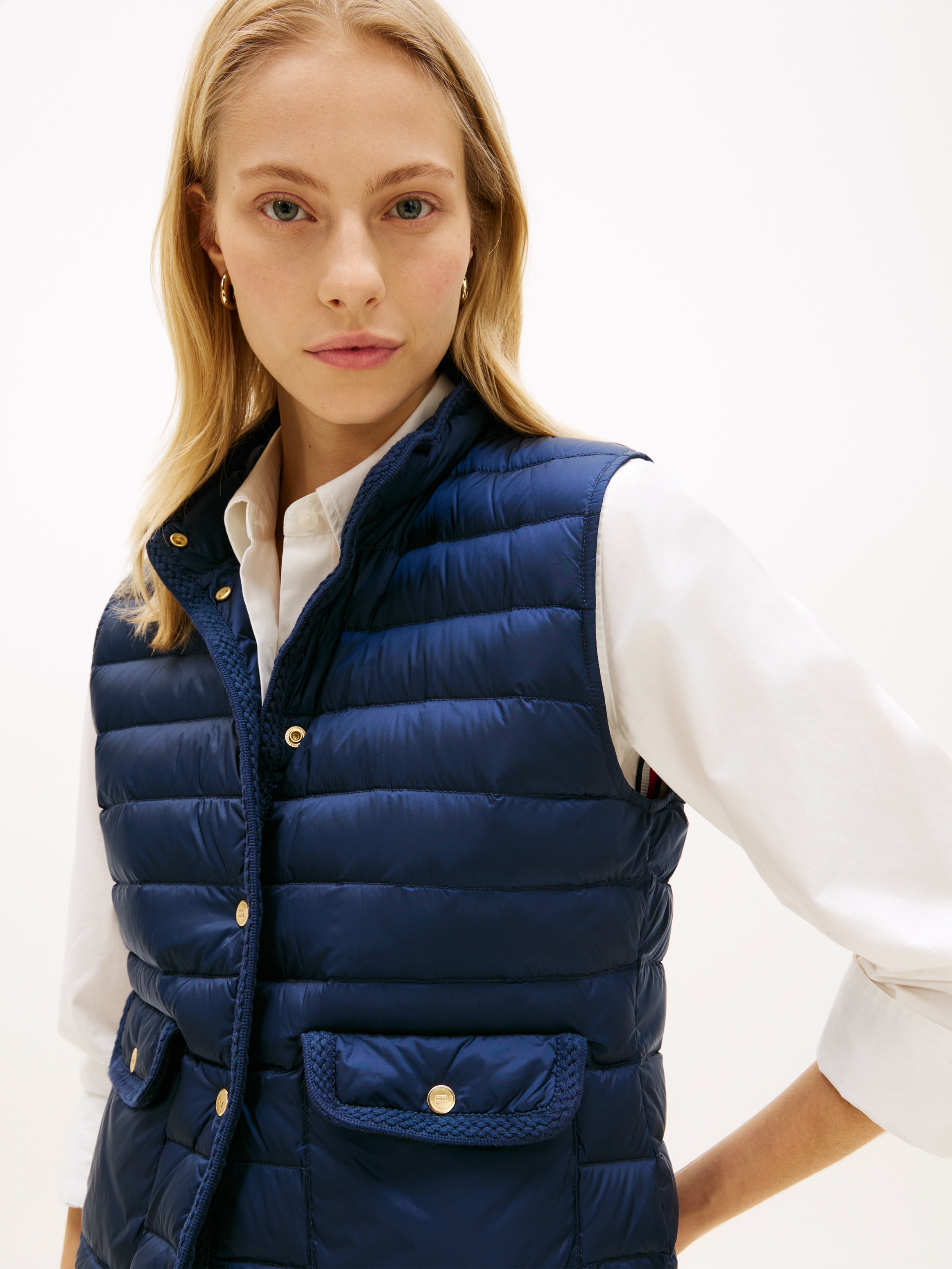 Tommy Hilfiger Steppweste »FEMININE LW DOWN VEST« mit aufgesetzten Taschen