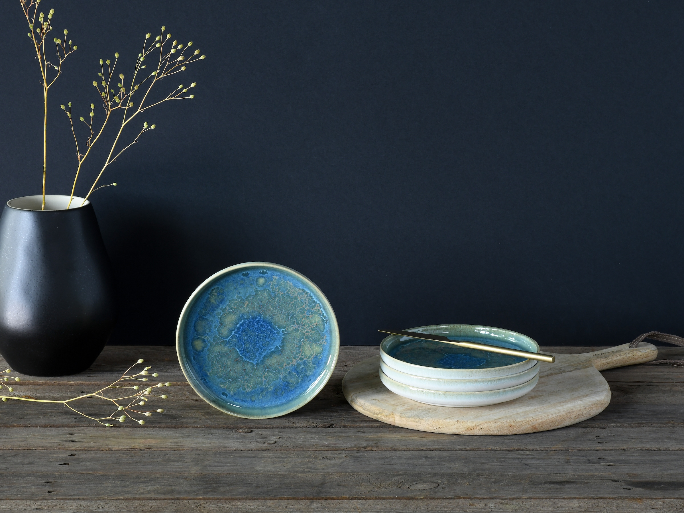 CreaTable Brotteller »Yuki« reaktiver Digitaldruck, jedes Stück ein Unikat