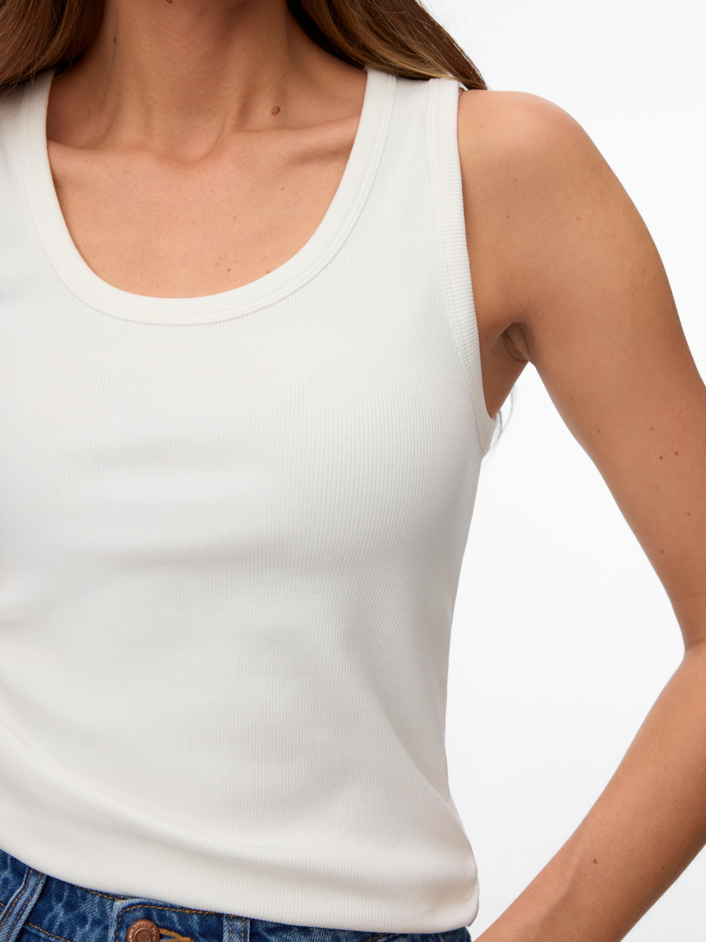 Vero Moda Tanktop »VMCHLOE SL SHORT TANK TOP NOOS« Baumwollmischung