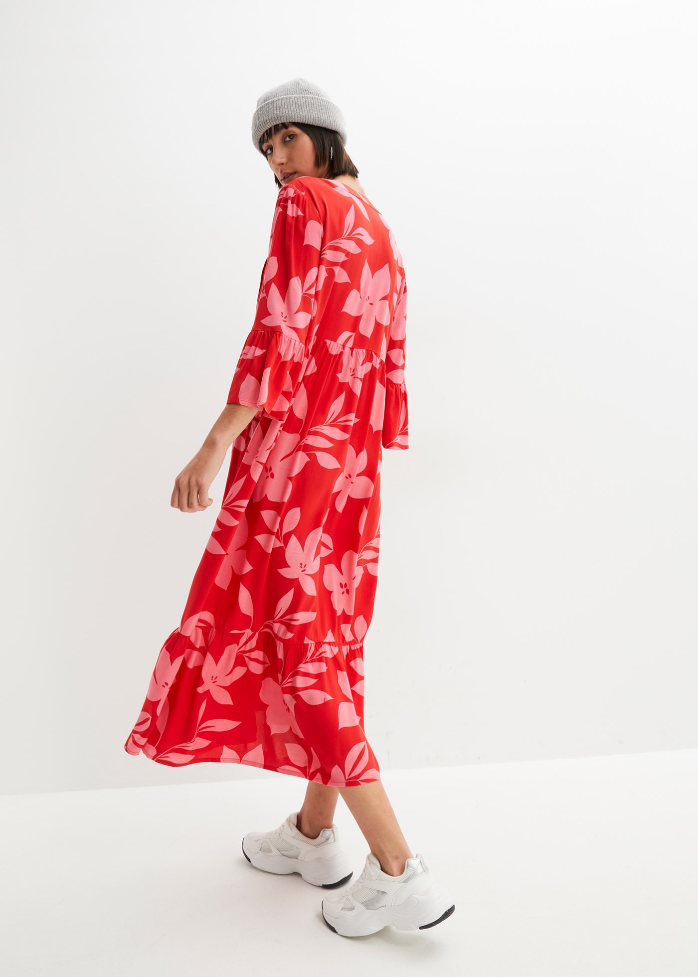 bonprix Maxikleid »Maxikleid aus fließender Viskose« Maxikleid aus fließender Viskose