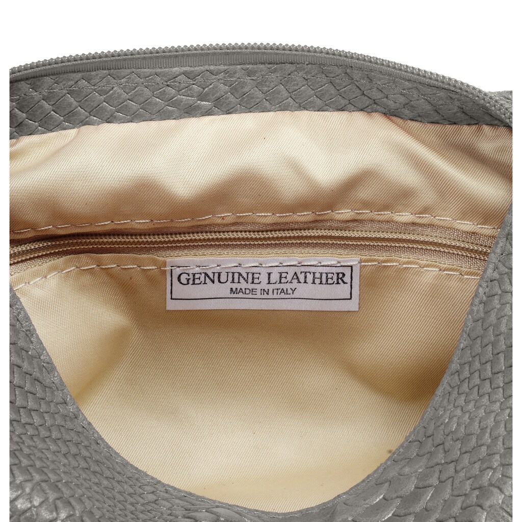 Cluty Umhängetasche, echt Leder, Made in Italy