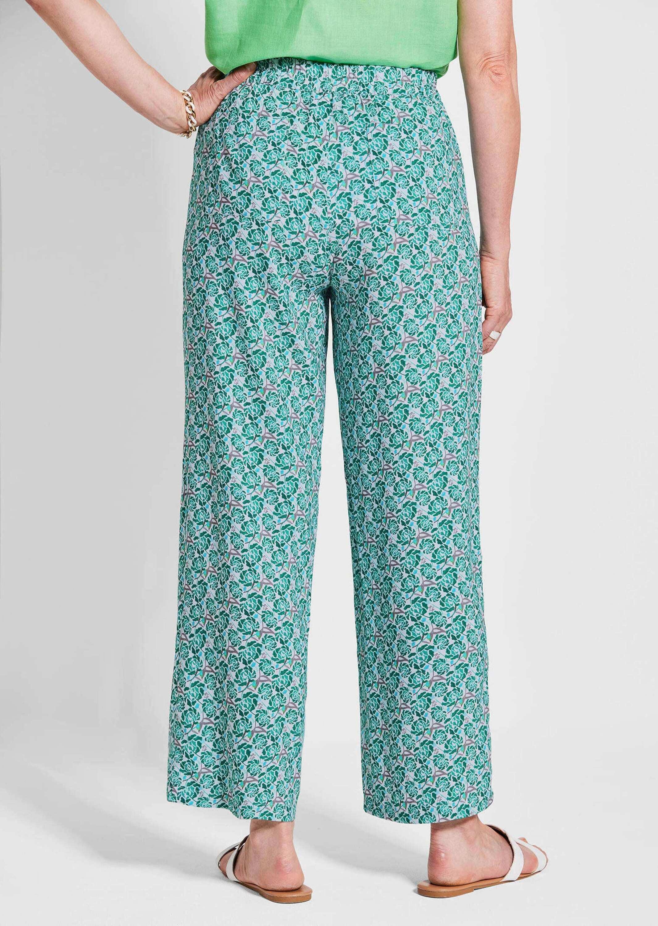GOLDNER Schlupfhose »Elegante Hose VERA mit Blütendruck«