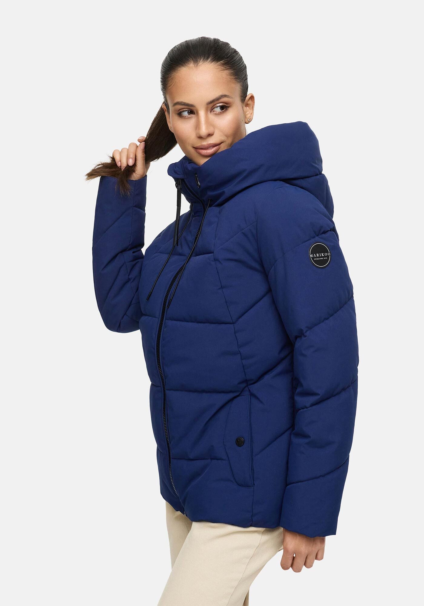 Marikoo Winterjacke »Marikoo Kuscheltatze Damen Winter Steppjacke N077«