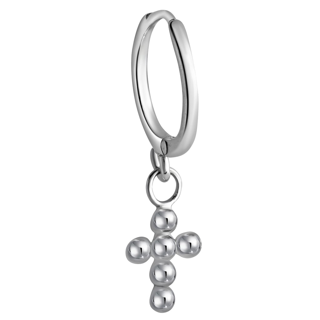 Firetti Single-Creole »Schmuck Geschenk Silber 925 Ohrschmuck einzeln Kreuz«