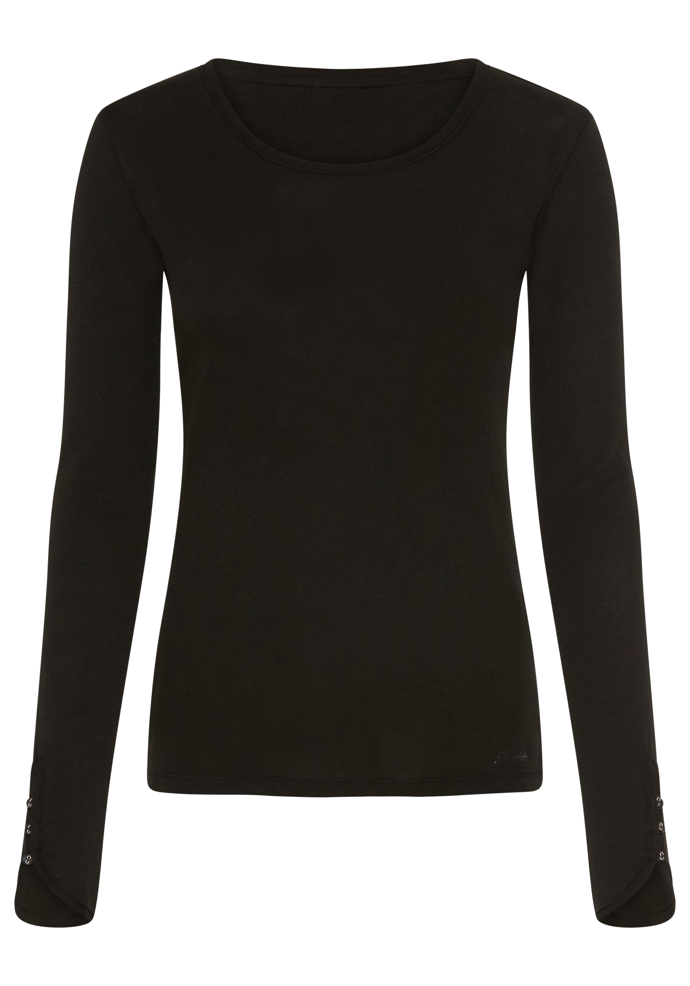 BOSS ORANGE Langarmshirt »Edeline Premium Damenmode« mit geknöpften Ärmeln, Slim Fit