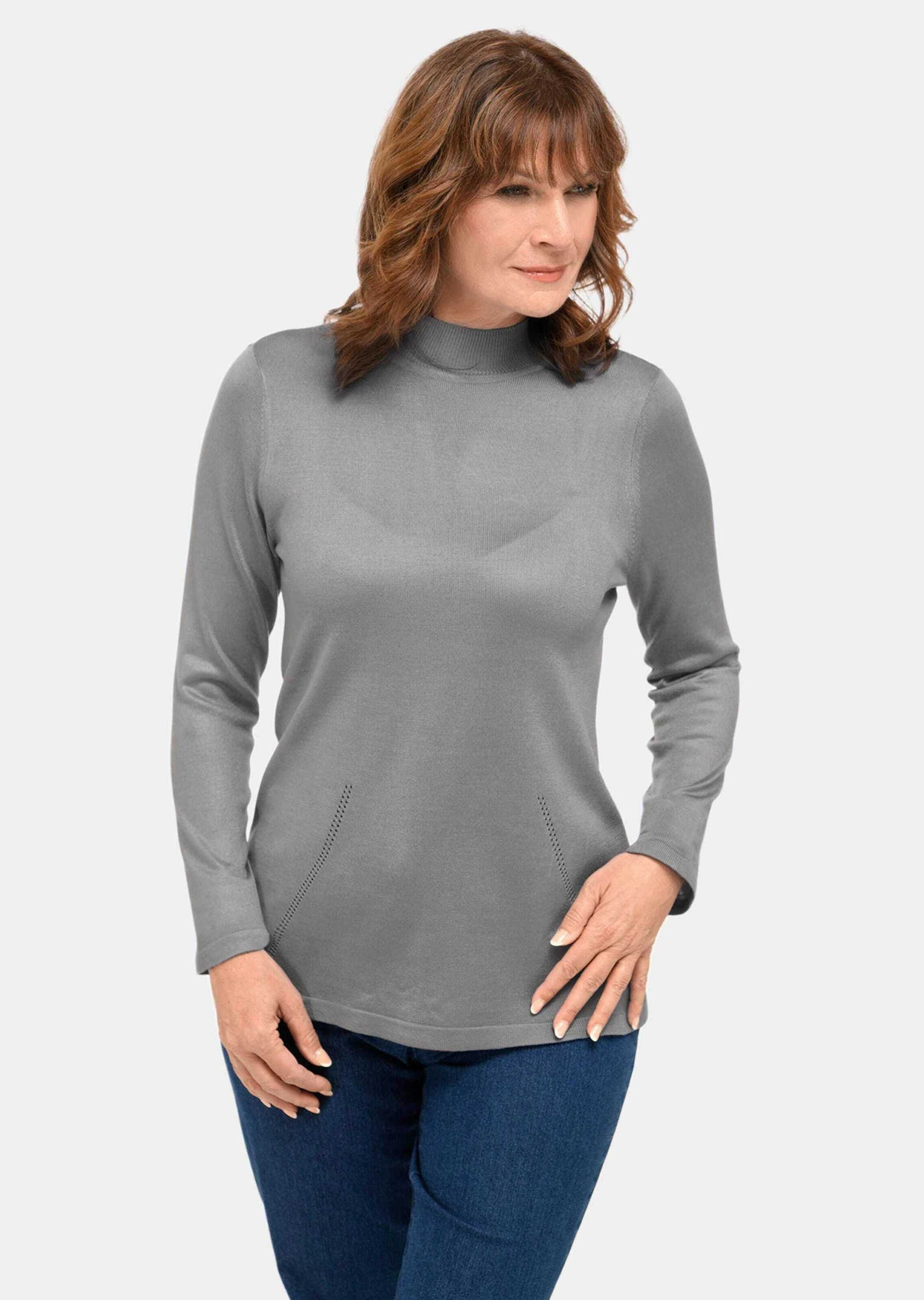 GOLDNER Strickpullover »Unkomplizierter Stehbundpullover«