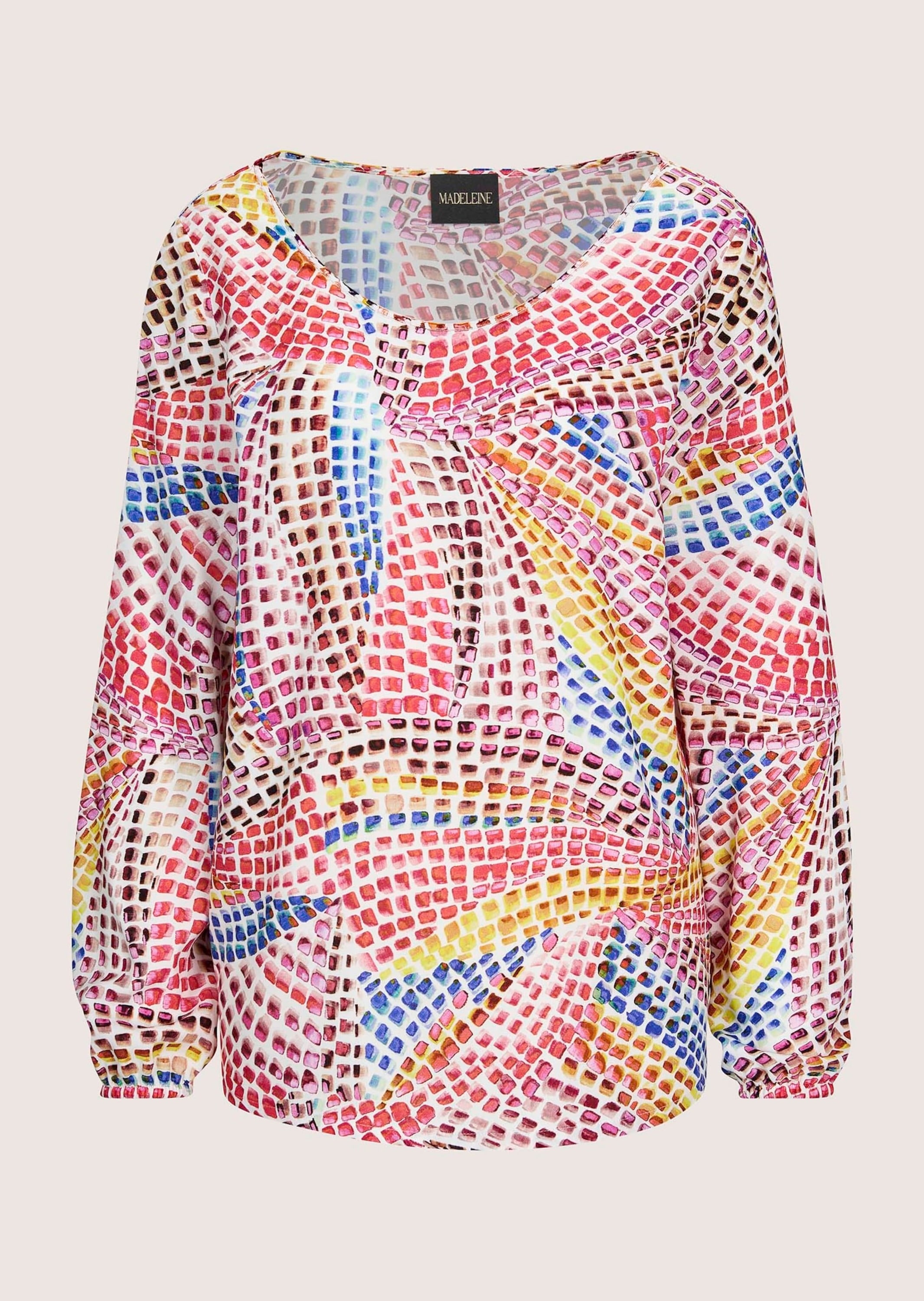 MADELEINE Langarmbluse »Bluse Multicolor-Bluse mit Punkten, Langarm«