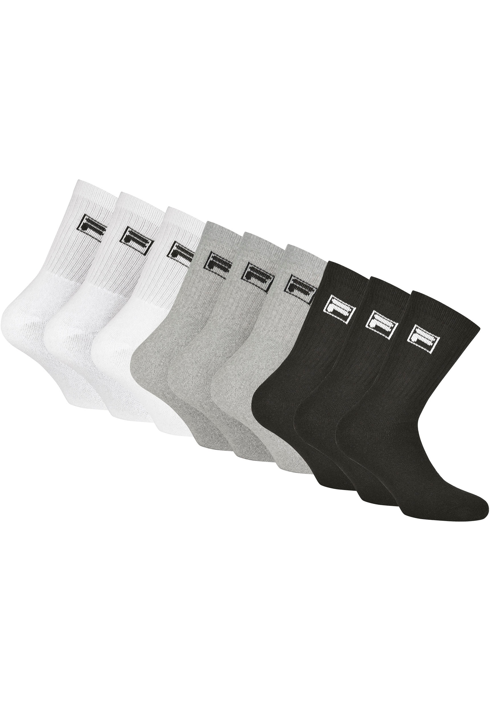 Fila Sportsocken, (9er Pack), mit langem Rippenbündchen