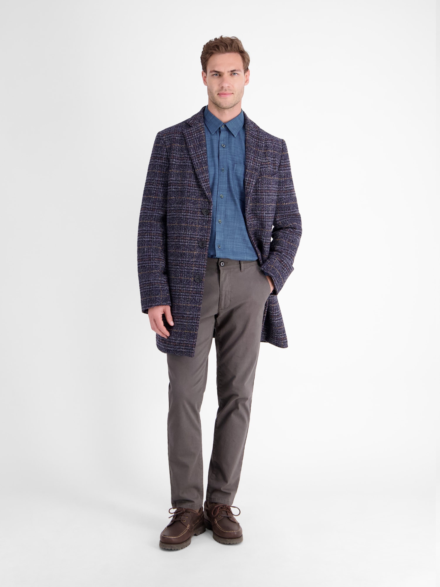 LERROS Langarmhemd »LERROS Herrenhemd, Fancy-Twill«