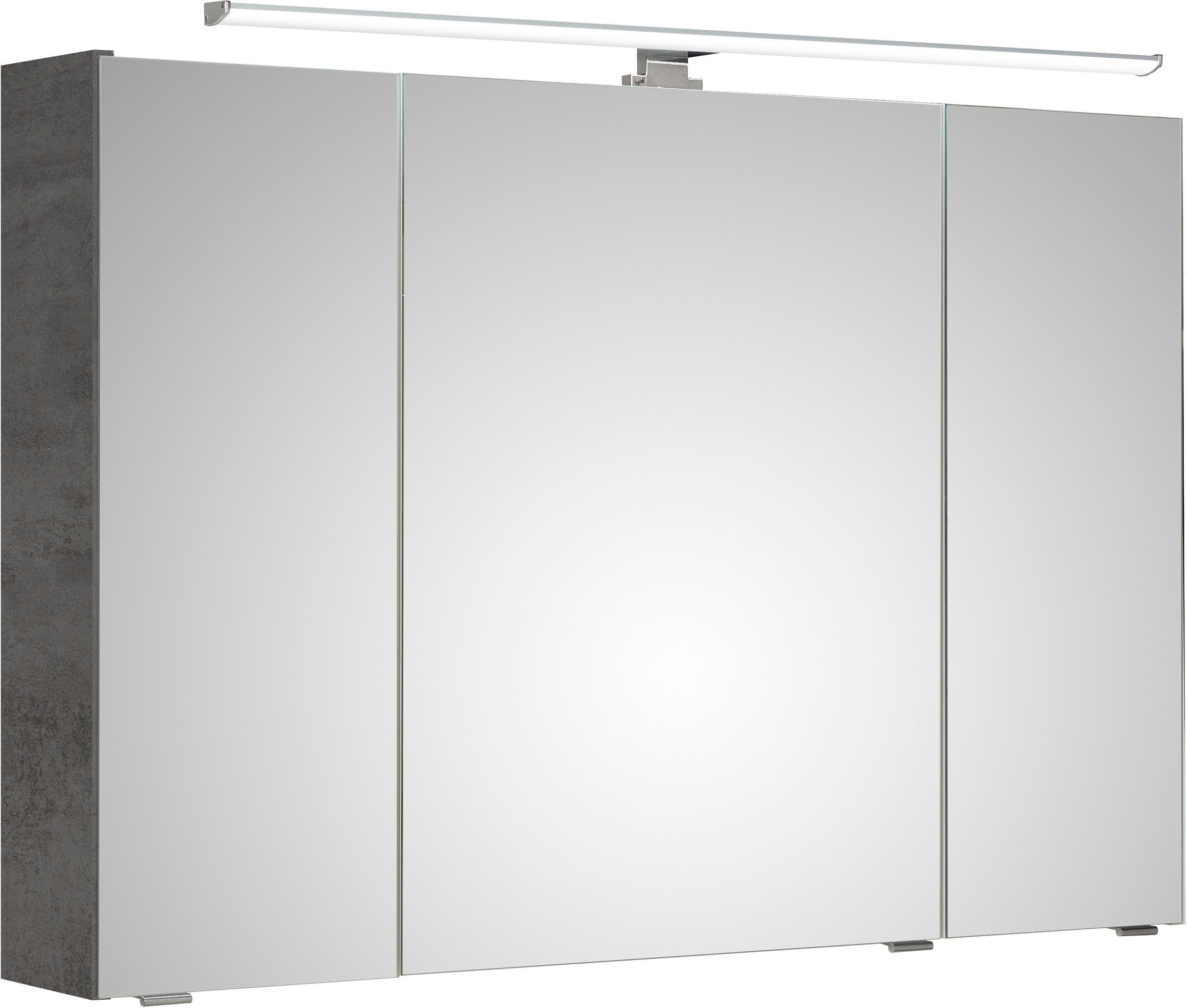Saphir Badmöbel-Set »Quickset 945 3-teilig, Keramik-Waschtisch mit LED-Spiegelschrank«, (4 St.), Midischrank, 6 Türen, 3 Schubladen, 8 Einlegeböden, inkl. Türdämpfer