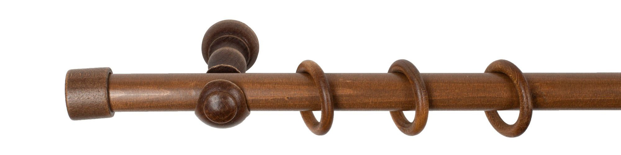 SN DECO GROUP Gardinenstange »Cafiro«, 1 läufig-läufig, Fixmaß, 28 mm, Holz, verschiedene Längen und Farben, Komplettset