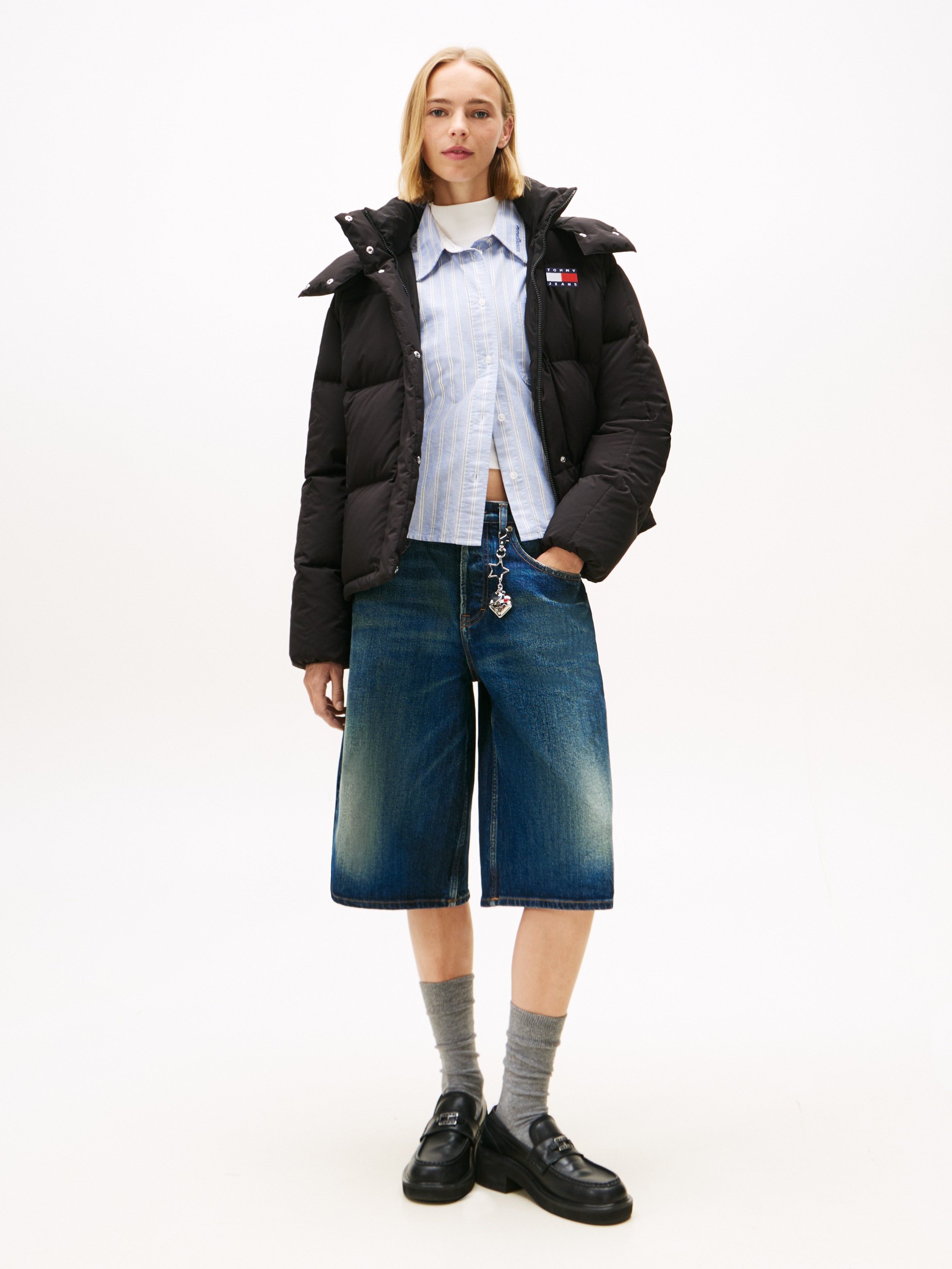 Tommy Jeans Steppjacke »TJW ALASKA GRID DOWN JACKET EXT«, mit Kapuze